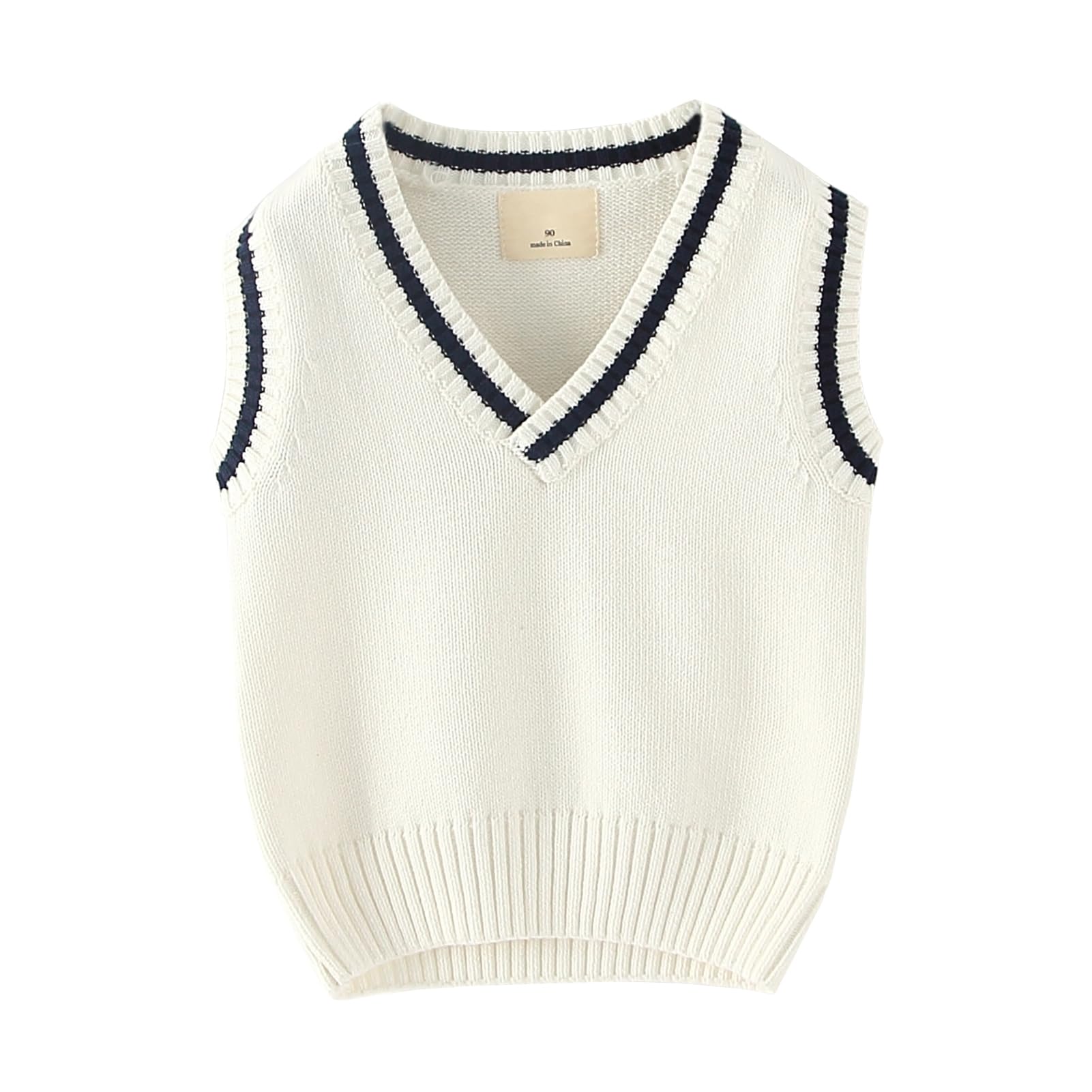 Gilet Maglione Bambini Yishengwan - 100% Cotone, Scollo A V, Senza Maniche, Unisex - Foto 7