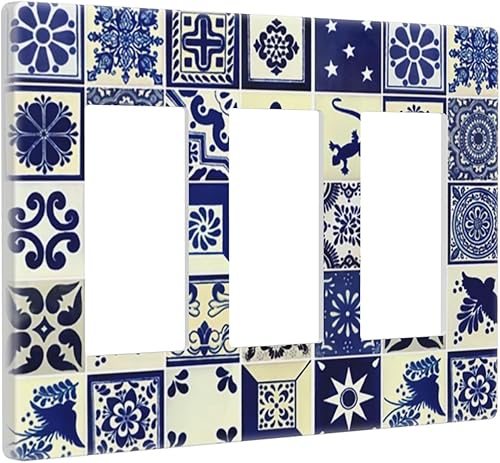 Miniatura 185 de Placa Decorativa de Pared Beige Boho de Mediados de Siglo Sol Abstracto 1-Gang Retro Años 70 Arte Geométrico Moderno con Arco Eléctrico Interruptor