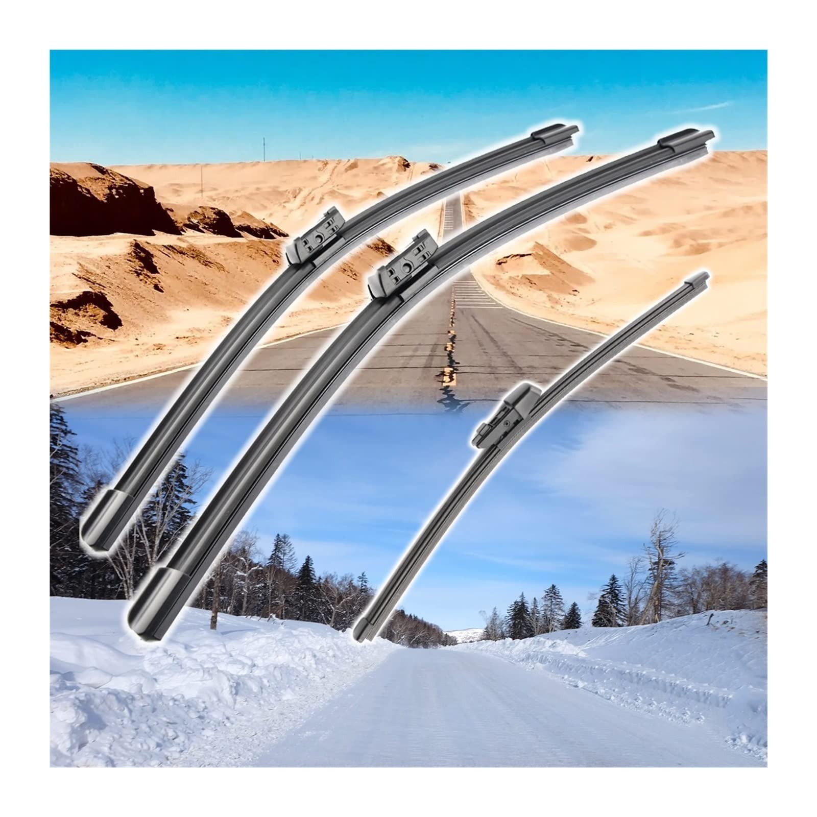 arrière Essuie-glaces 3 Pièces Pour 2016-2020 24 "+ 21" + 13 "balais D'essuie-glace Avant Accessoires De Coupe De Pare-brise 2019 2020