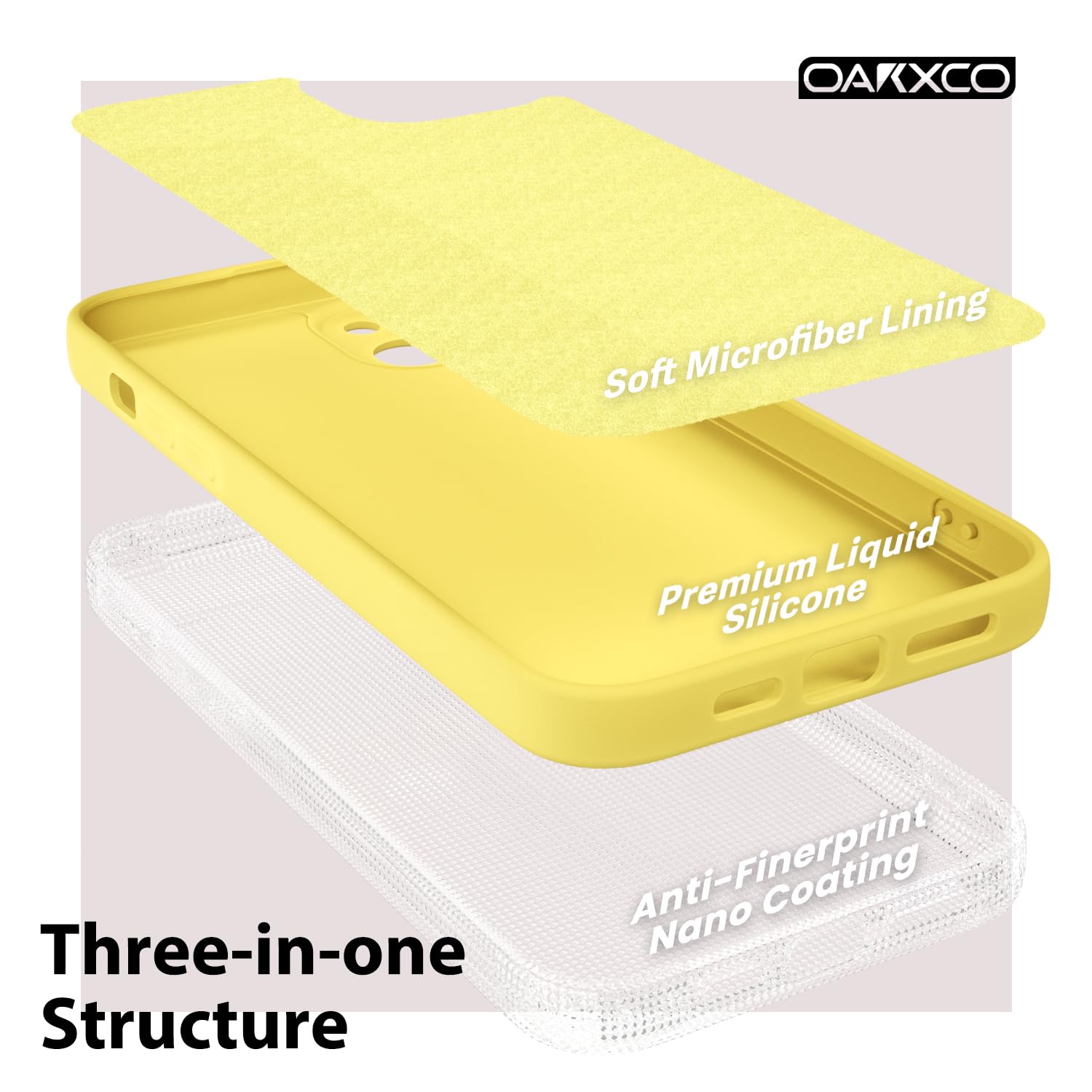oakxco for iPhone 16 Pro Max Case Liquid Silicone, Soft Rubber Gel Elegant Aesthetic Basic Simple Cover, Cute Thin Slim TPU Matte Solid Color Plain Smooth Case for Women Girl, Light Pink — view 1671