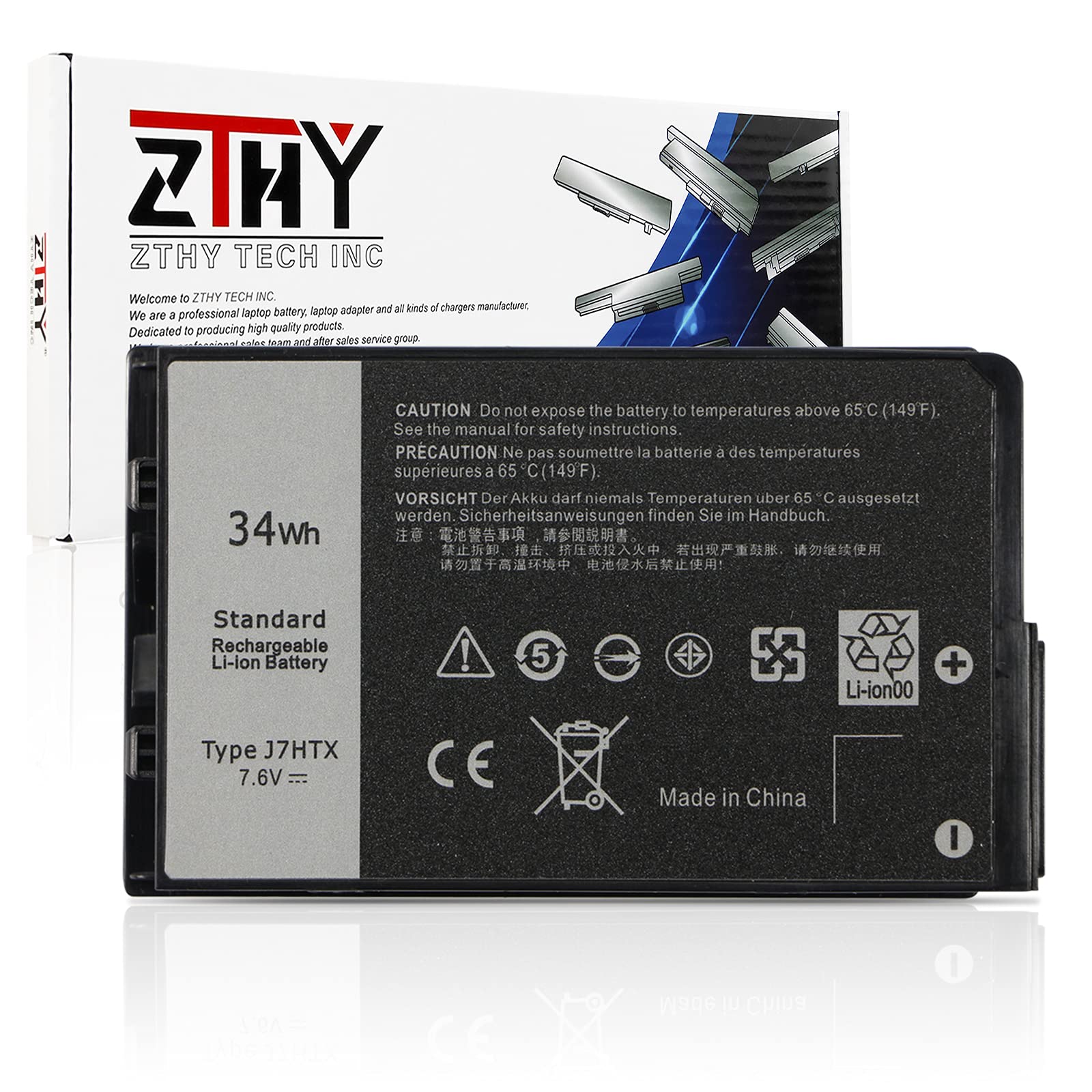 ZTHY J7HTX 7XNTR Laptop Battery Replacement for Dell Latitude 7202 7212 7220 Rugged Extreme Tablet S