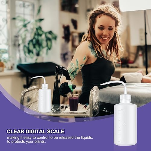 Miniatura 6 de PATIKIL 12 botellas de lavado, 8.5 fl oz, 8 onzas, botella de riego de plástico para suculentas, botella de lavado de enjuague de pestañas con boca