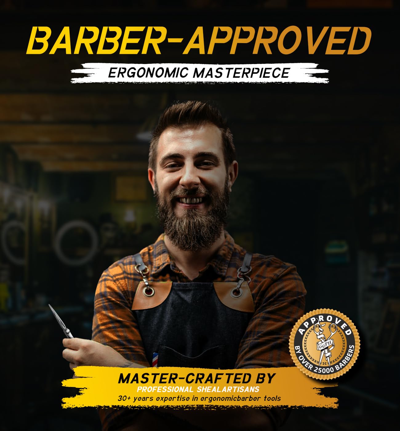 GGPH Professional Hair Cutting Scissors - SUS 440C & Cobalt Stainless Steel Barber Shears Fine Adjustment Tension Premium Shears for Hair Cutting (Hair Cutting Scissors S4, 6.0 Inches)