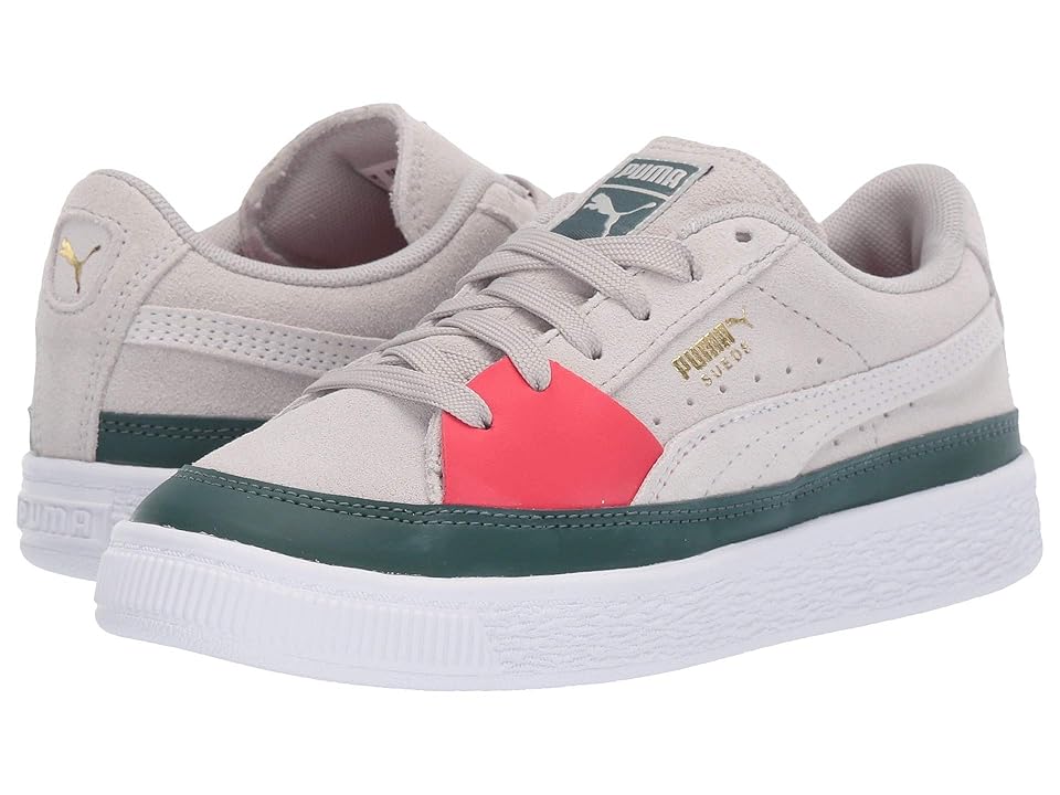 

Puma Kids Suede Skate (Little Kid) (Gray Violet/Hibiscus/Ponderosa Pine) Boys Shoes
