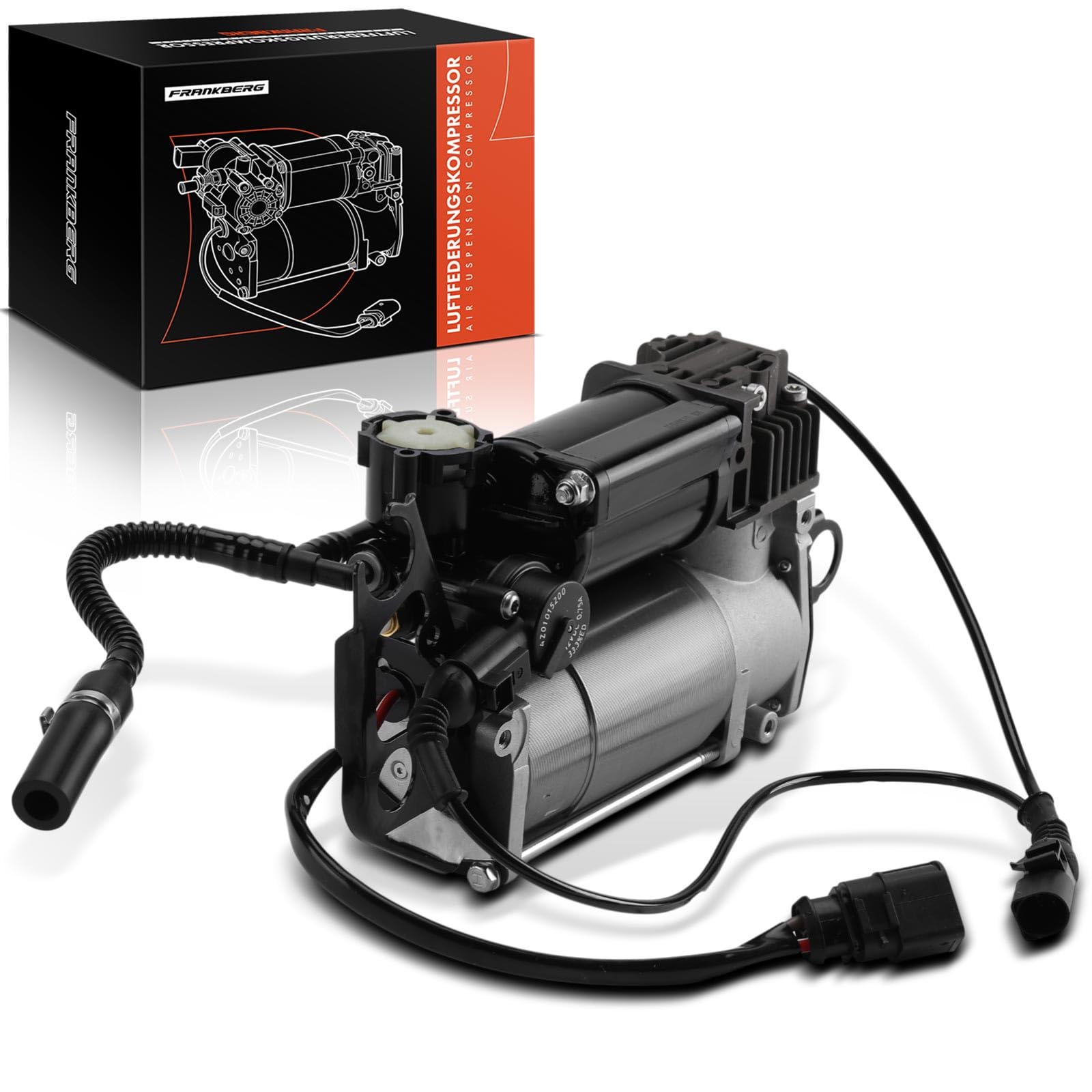 Frankberg Sospensioni pneumatiche Compressore Compatibile con Q7 4LB 3.0 TDI quattr.o 3.6 FSI quattr.o 3.0 TFSI quattr.o 4.2 TDI quattr.o 4.2 FSI quattr.o 6.0 TDI quattr.o 2006-2015 CD-7736,4L0698007A