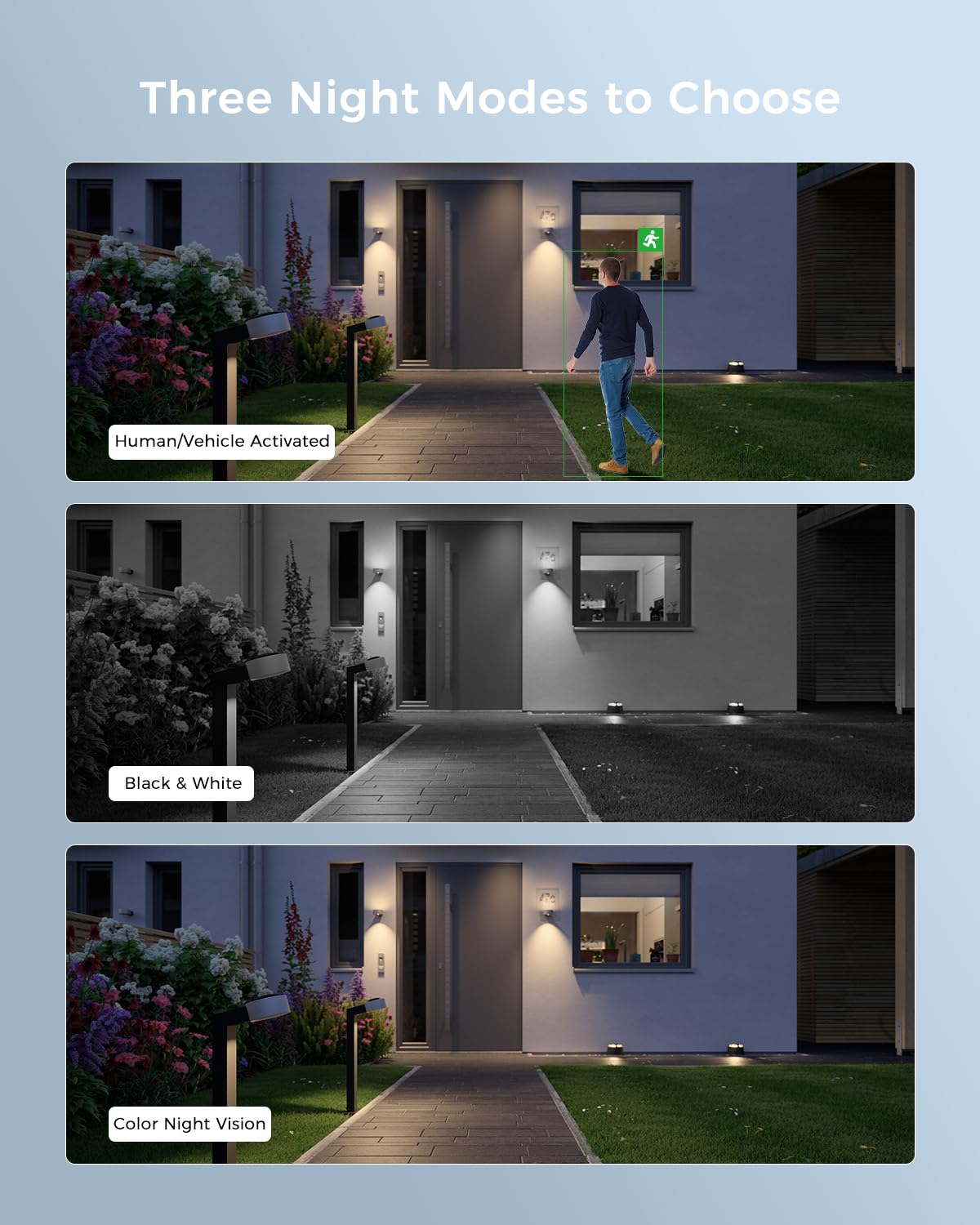 Hiseeu Sistema di telecamere di sicurezza PoE 4K, 8 pezzi, telecamera cablata PoE PTZ da 8 MP per esterni e interni, rilevamento veicolo umano, audio a 2 vie, visione notturna a colori, espandibile 16