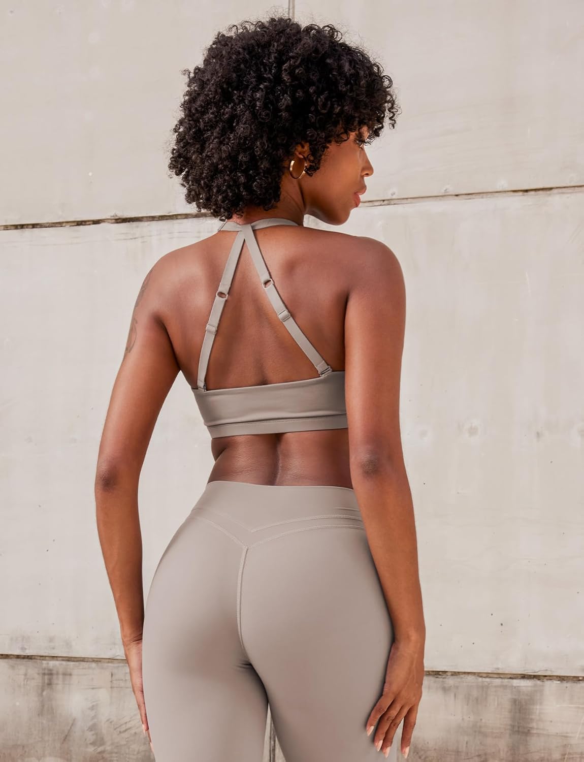 VOYJOY Workout Sports Bras for Women Padded Backless Strappy Fitness Wireless Gym Medium Impact Bra Yoga Crop Top - Image 4