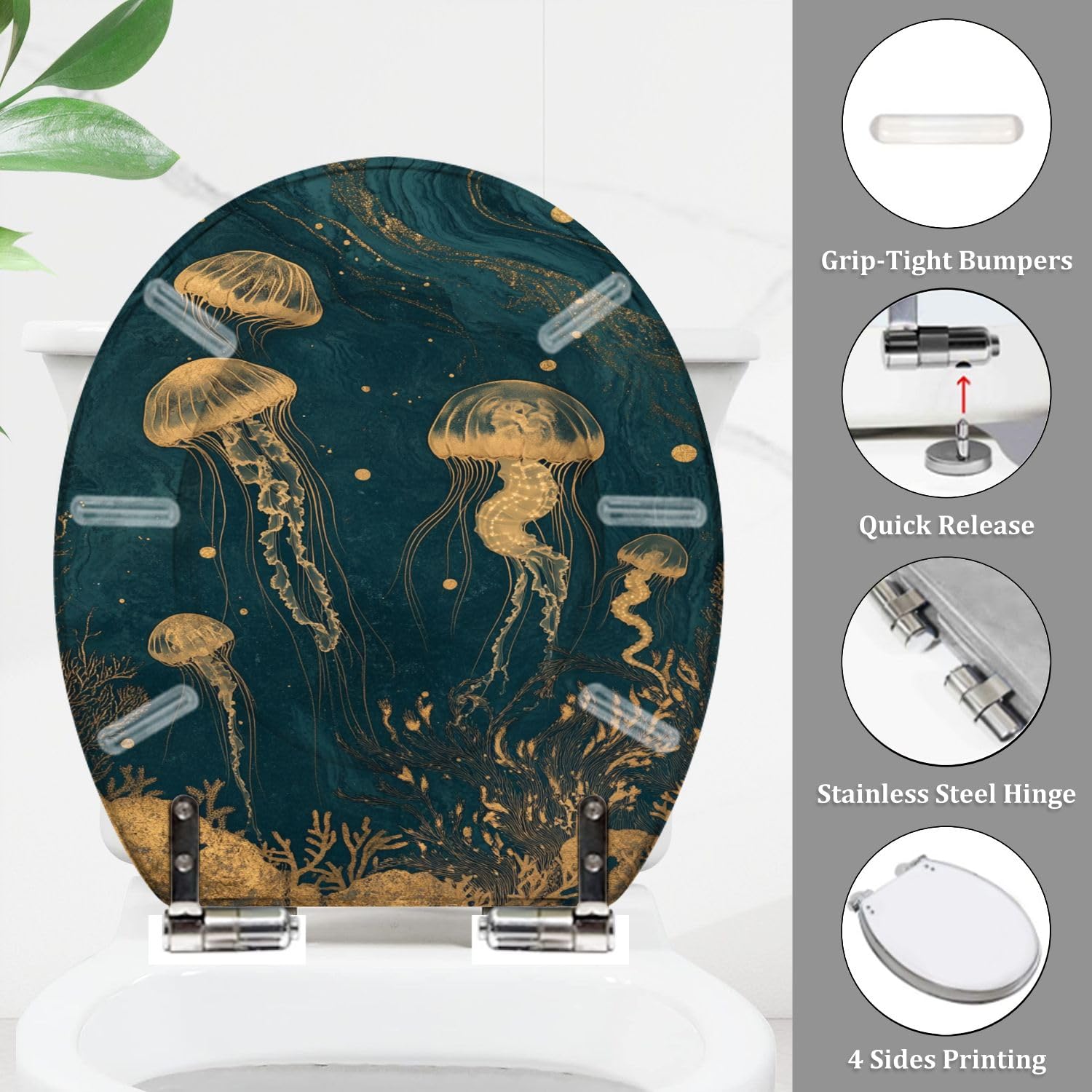 Sedile WC: rotondo in resina per bagno