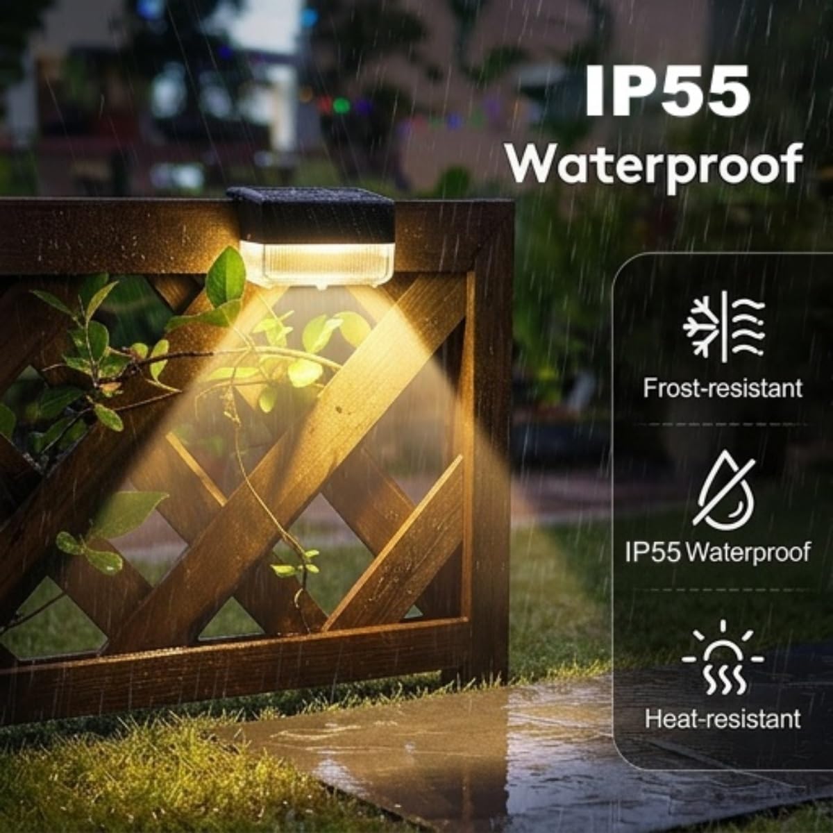 4/12 Pezzi Luce Solare led Esterno da Giardino, Lampada Solare da Esterno Applique da Parete IP55 Impermeabile Segnapasso per Scale, Patio, Terrazzo, Vialetto (Bianco Caldo,12 Pezzi)