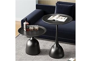 Modern Round Nesting Coffee Table Set of 2, Stylish Side Tables for Your Living Space