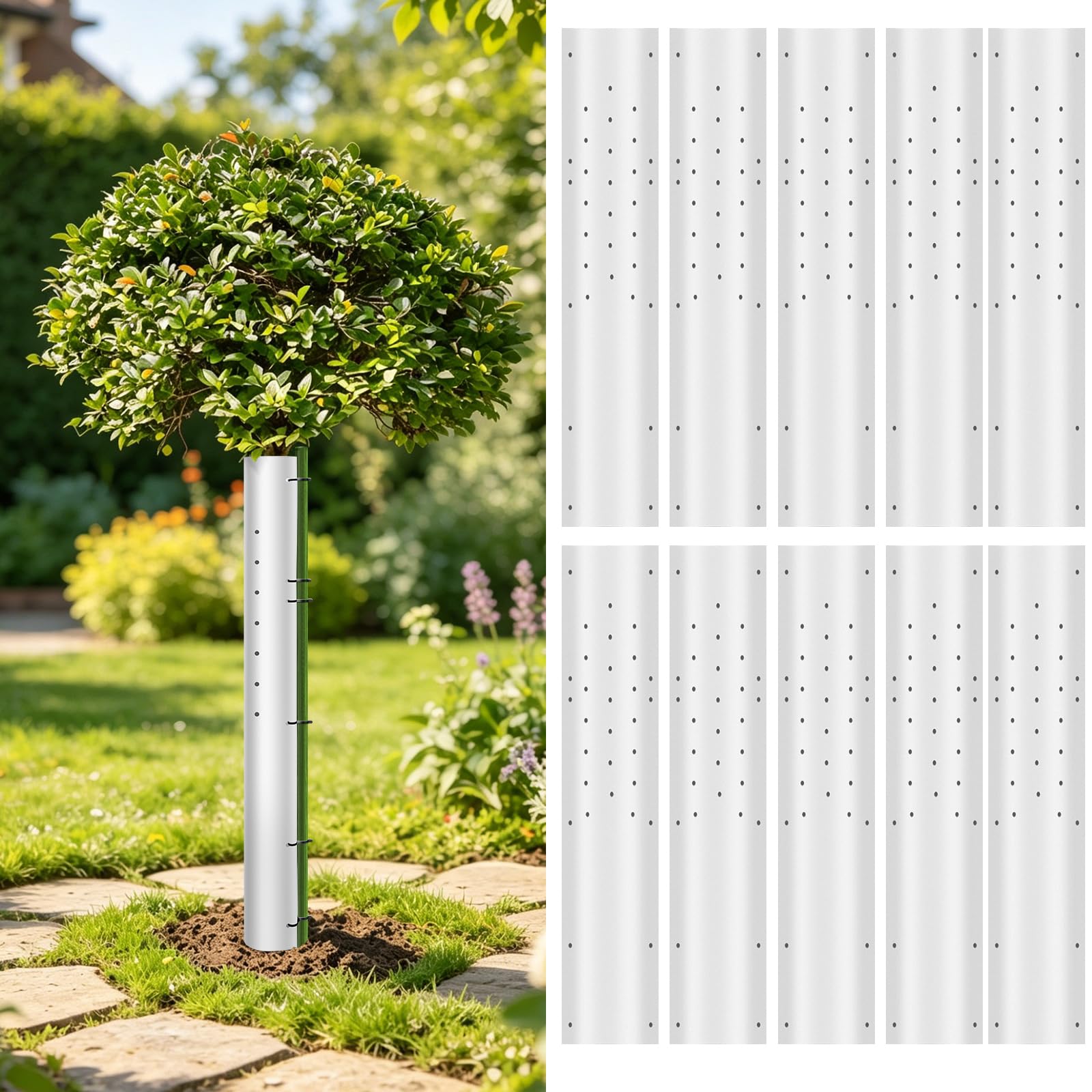 Tube de culture 122 cm lot de 25 pour semis et jeunes arbres d'extérieur