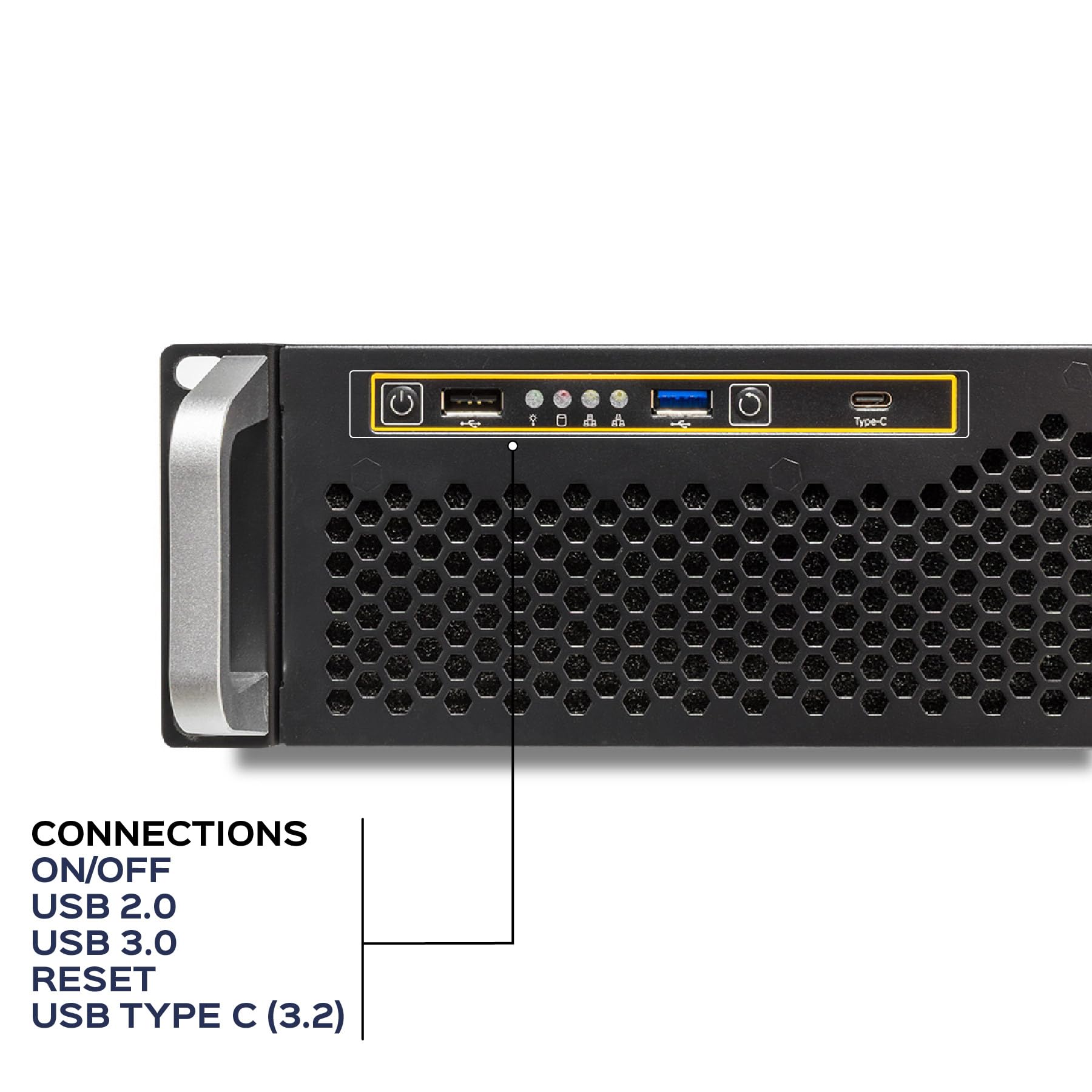 Scatola Rack 19" 2U 600mm ATX Unykach UK2130 - Chassis Server Professionale, 6 alloggiamenti (4 x 3,5 + 2 x 2,5), USB-C 3.2, 5 ventole PWM incluse, compatibile GPU High Range