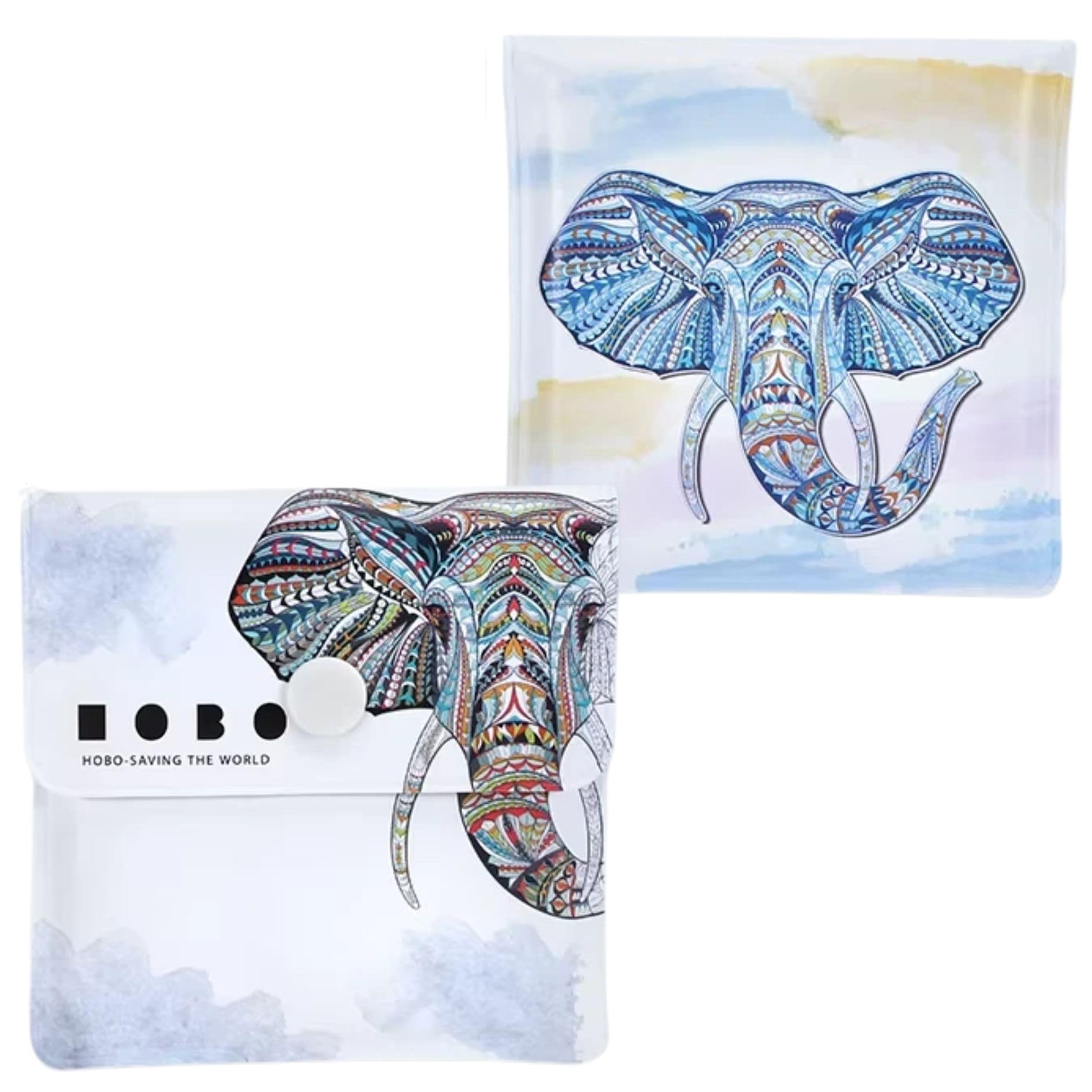 Pocket Ashtray – Portable Cigarette Ash Pouch, Heat-Resistant Travel Ashtray, Reusable & Odor-Blocking Smoking Accessory (Elephant)
