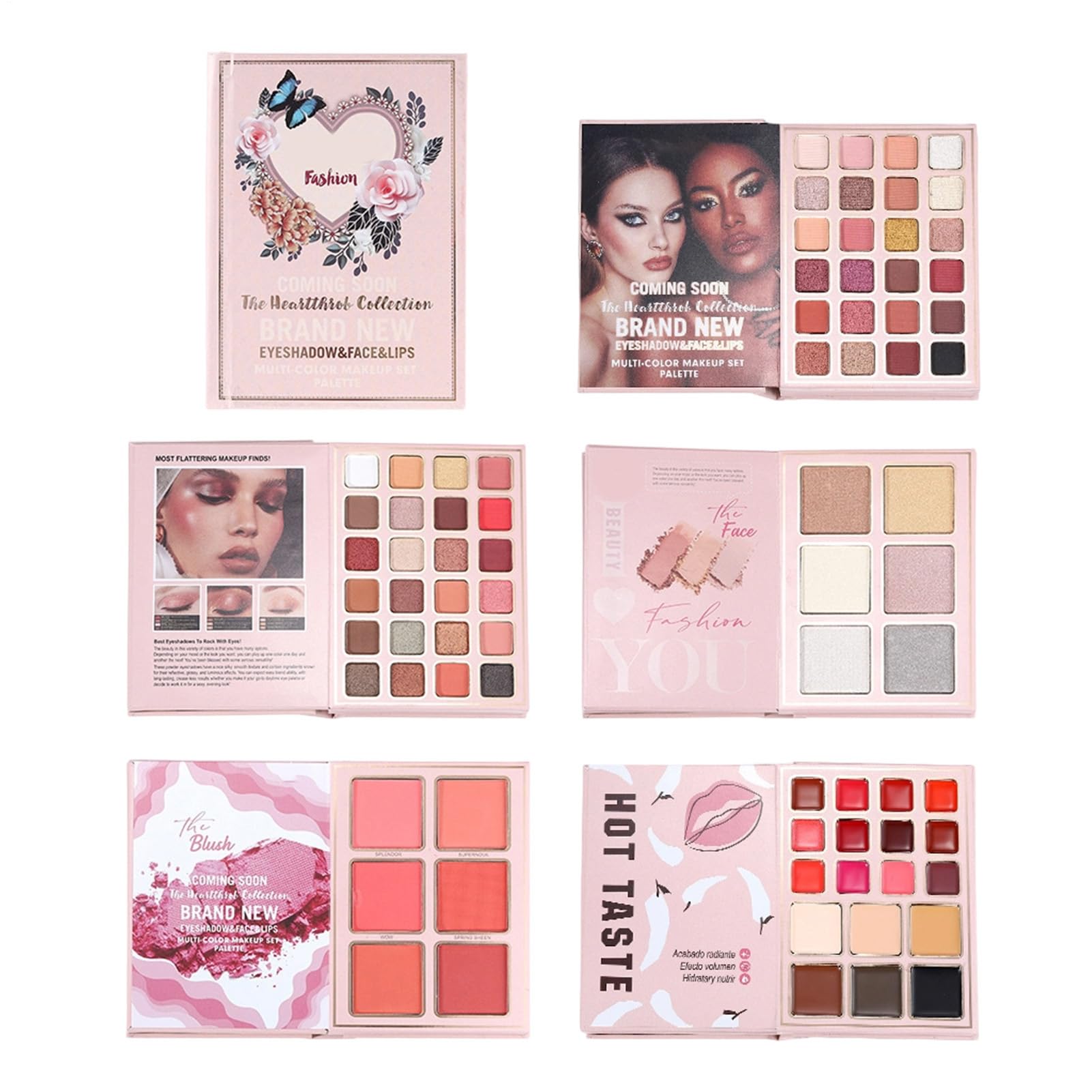 Palette Di Trucco A Libro Da Viaggio per il Trucco del Viso per Donna | Illuminante A Lunga Durata Per Donne Studentesse Universitarie Viaggiatori Principianti Professionisti Amanti della Bellezza