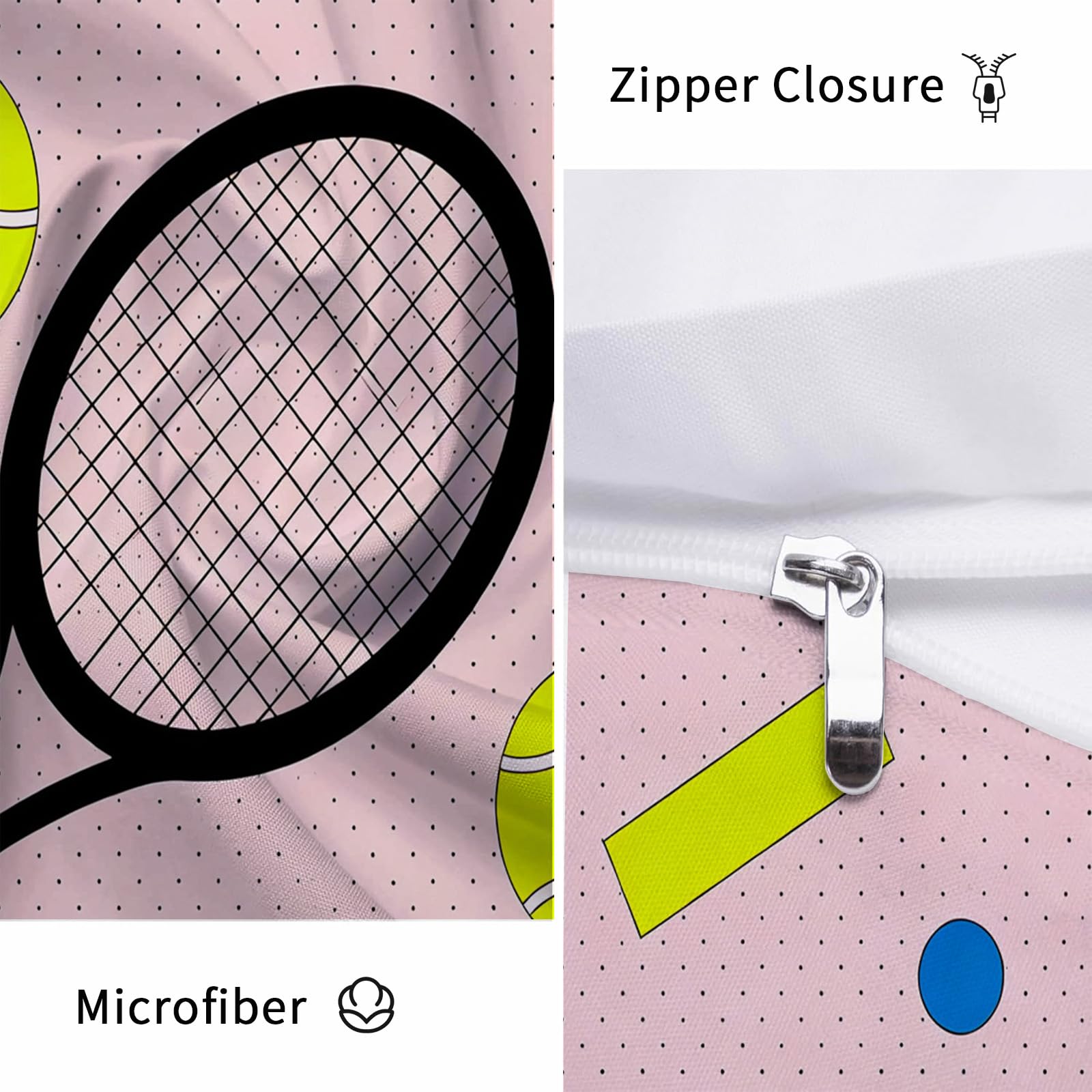 Set Copripiumino Una Piazza e Mezza Racchetta Da Tennis