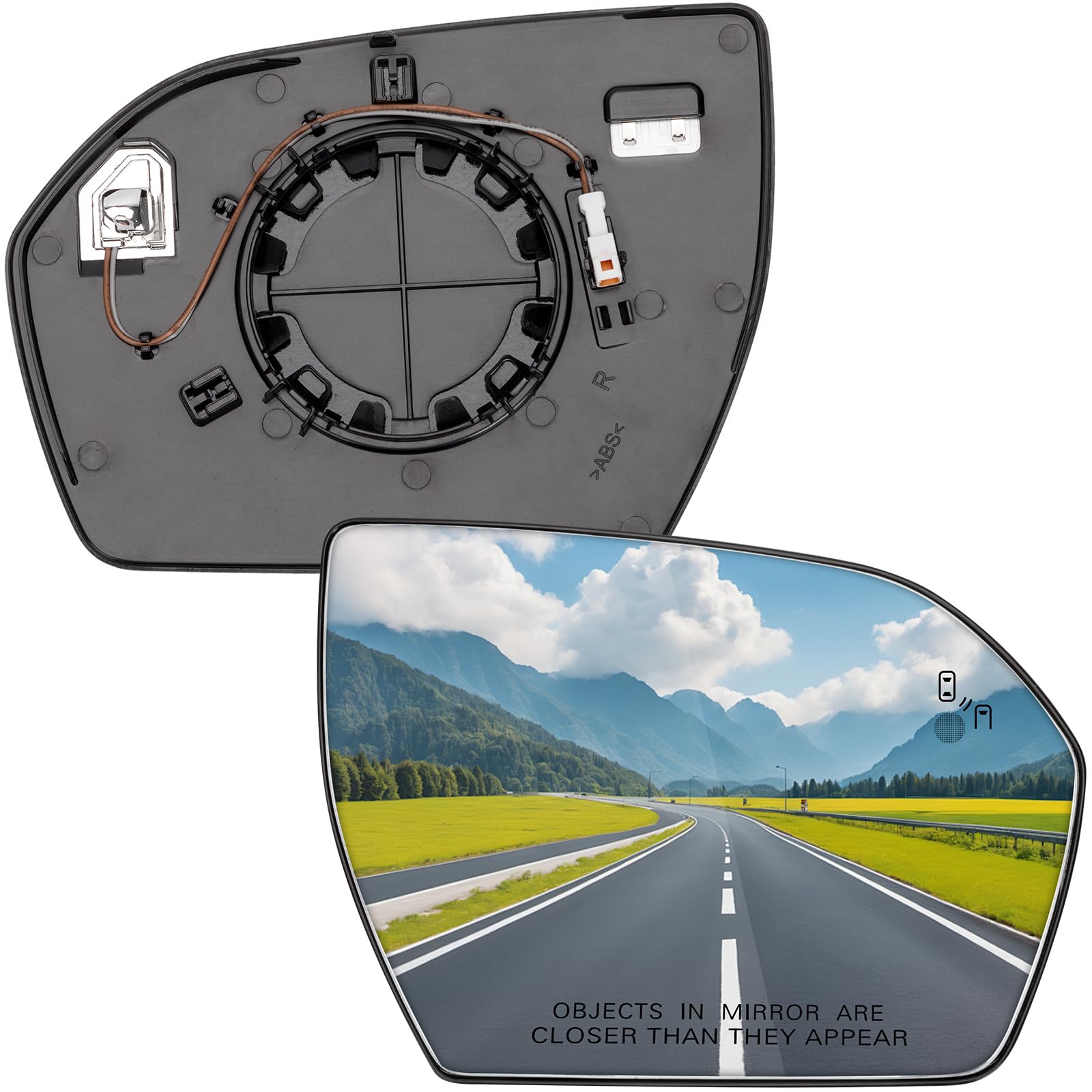 Photo 1 of LOIYLLEN Heated Blind Spot Passenger Side Mirror Glass for Ford