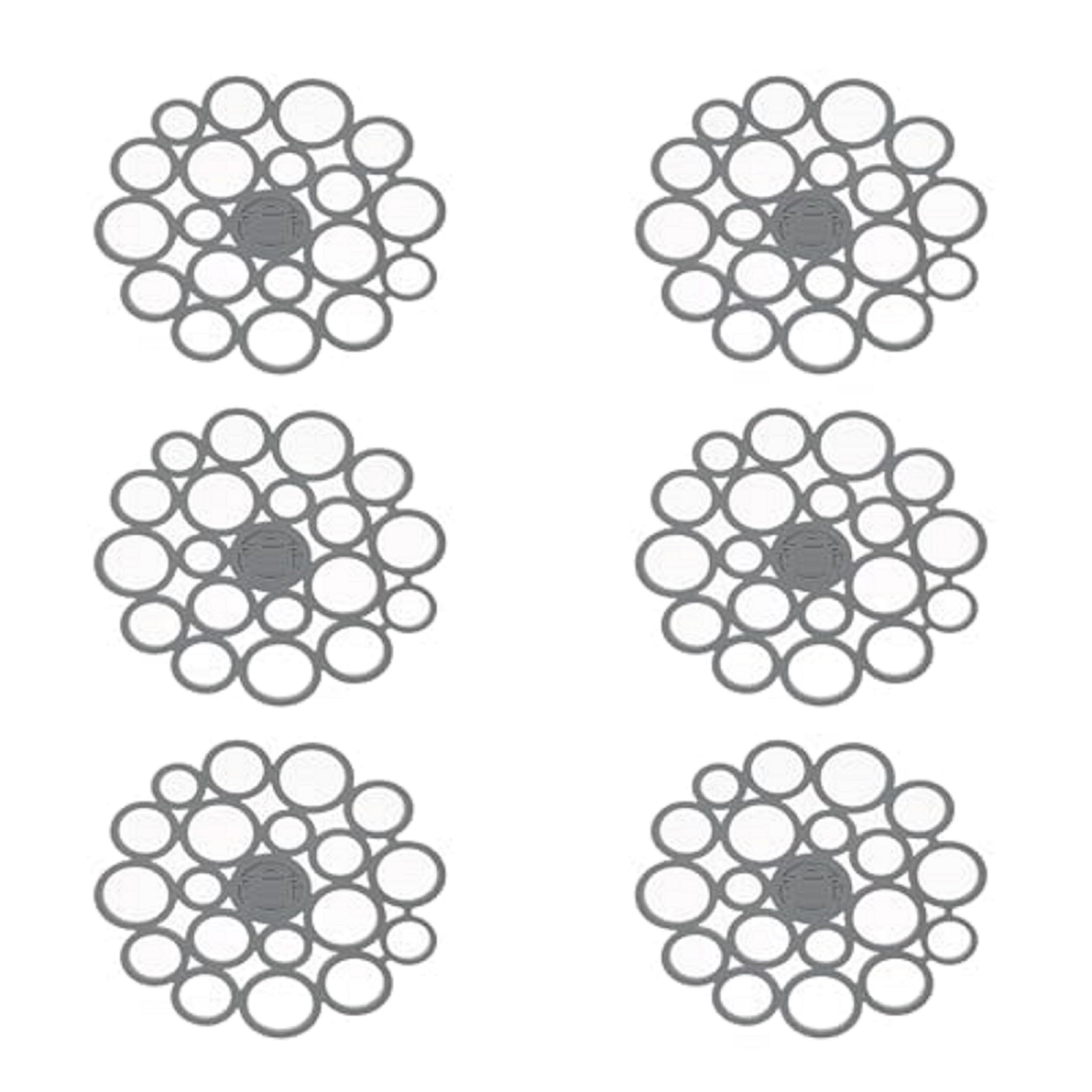 YBM HOME Silicone Trivet Mat Sets for Table and Countertop, Trivet Dish Holder and Hot Pot Holder Perfect for Holding Hot Dishes, Hot Pots and Pans, Gray, 1207-1