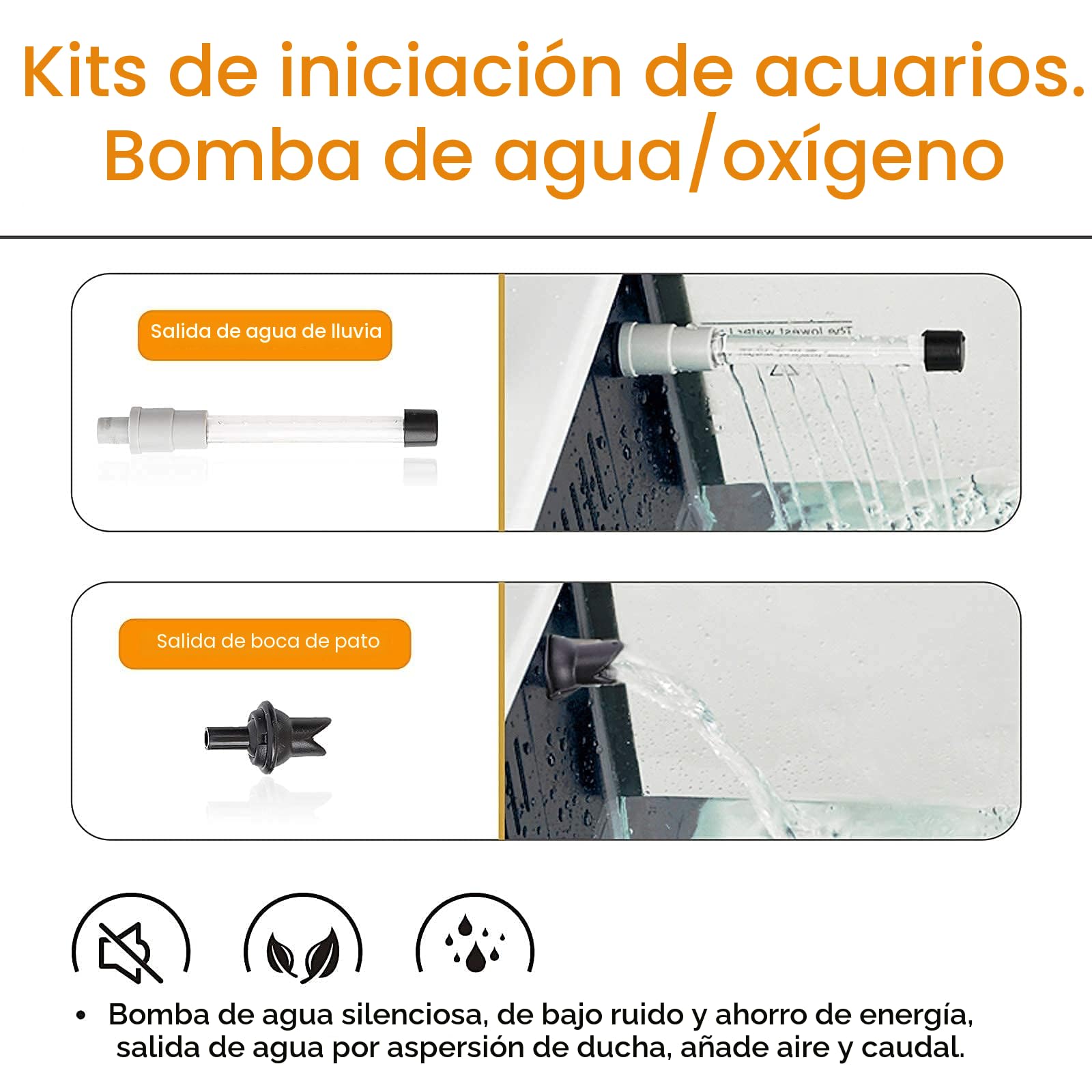 Hygger - Set de acuario de vidrio LED Fish Tank, 19 litros, acuario panorámico con frontal curvo y filtro oculto, iluminación LED (3 modos de color para elegir)