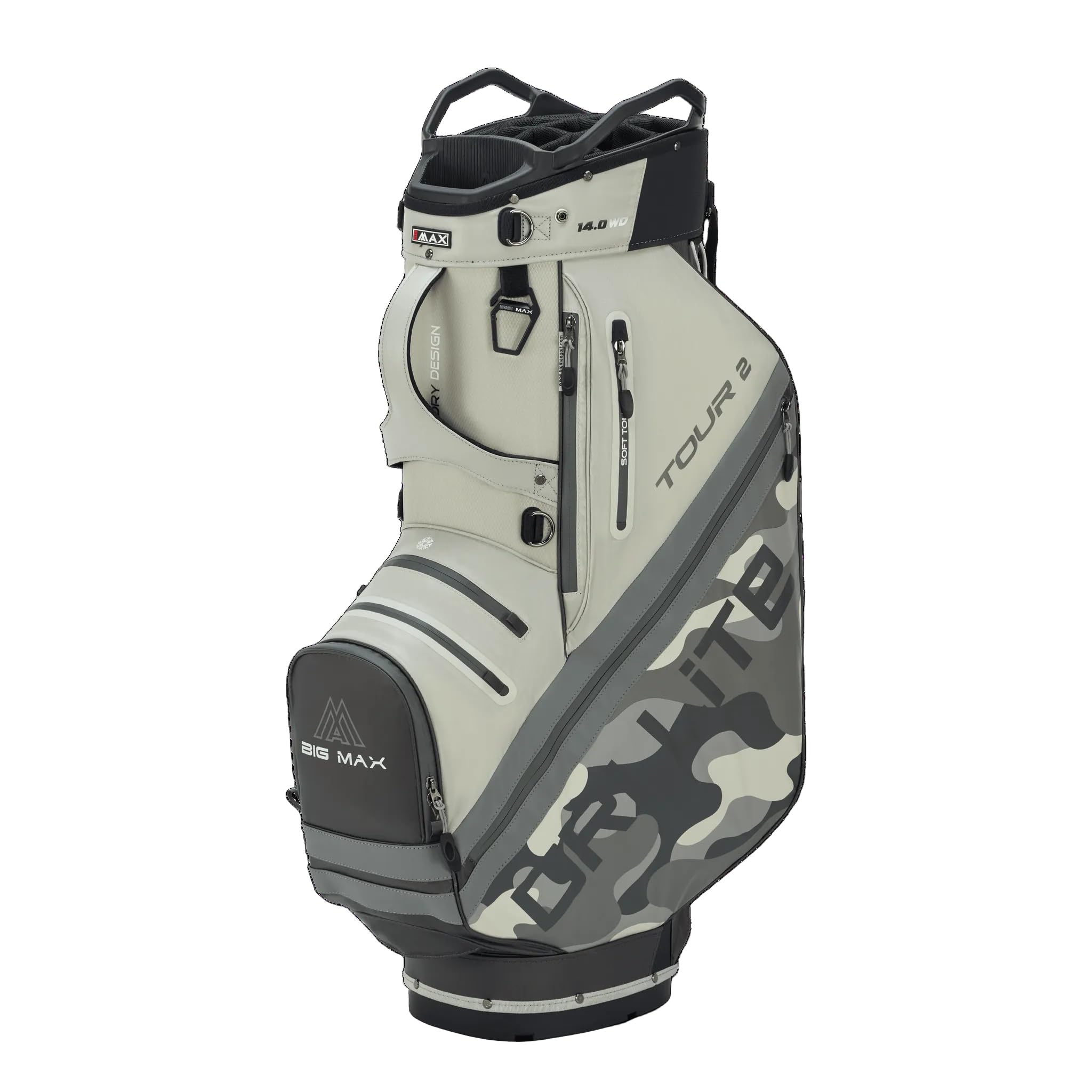 BIG MAX Dri Lite Tour 2 Bolsa de golf – Top de 10 pulgadas – 14 divisiones – Compartimento XL – Impermeable
