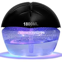 Water-Based Air Purifier, Variable Speed Air Washer Aroma Diffuser with 7 Color 6 LED Night Light, Aroma Fresher Small Air Cleaner Revitalizer & Air Freshener for Home, Office, Pet