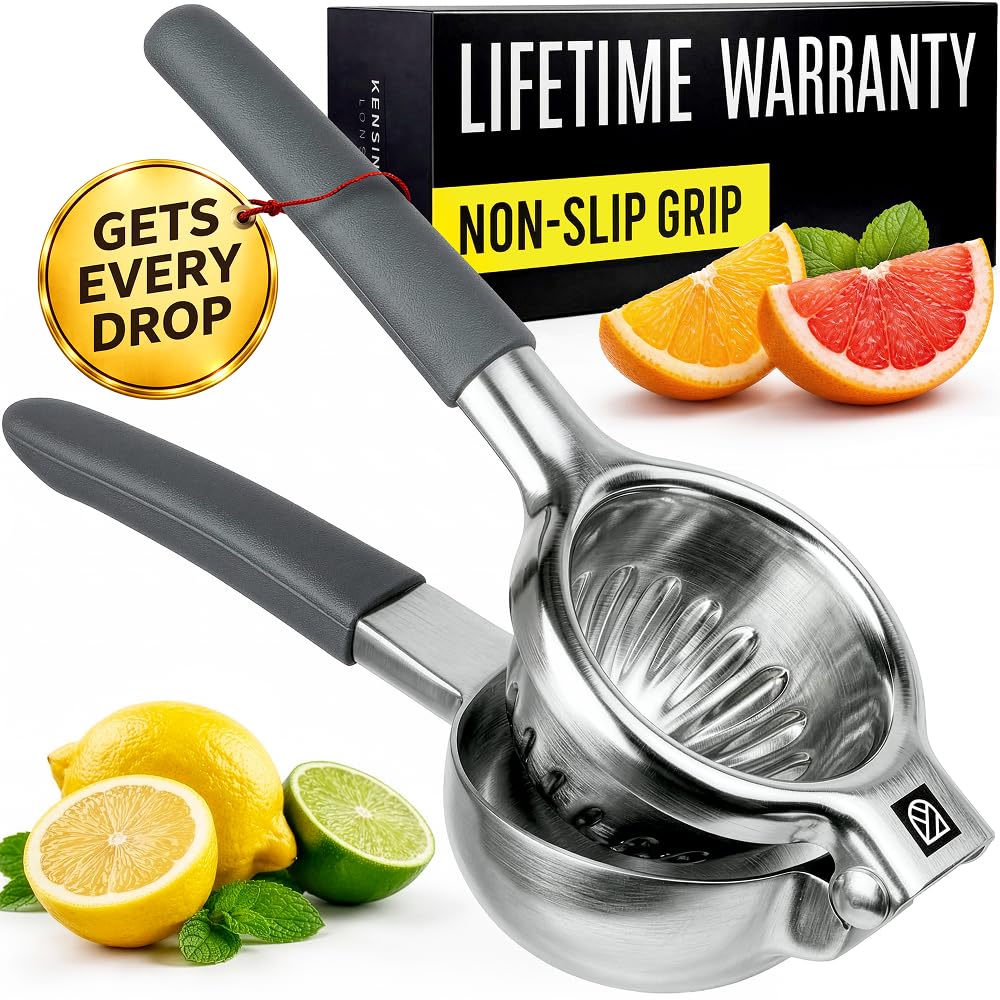 Amazon.com: Large Lemon Squeezer Stainless Steel Press - Non-Slip