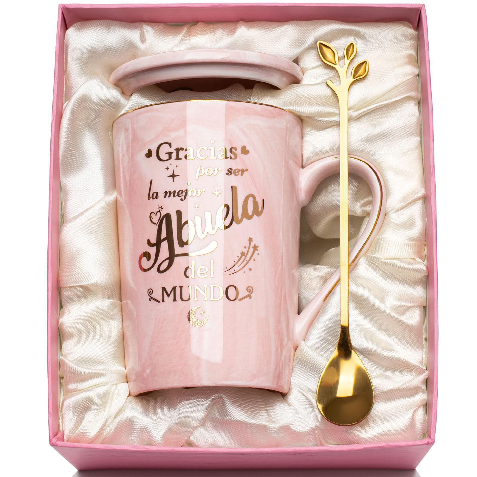 Regalo Dia de la Madre, Regalos para Madres, Regalo Cumpleaños Madre Taza, Regalo Mamá Regalos Día de la Madre Regalo Original, 400ml Ceramica Taza, con Tarjeta, Cuchara Caja de Regalo — view 9