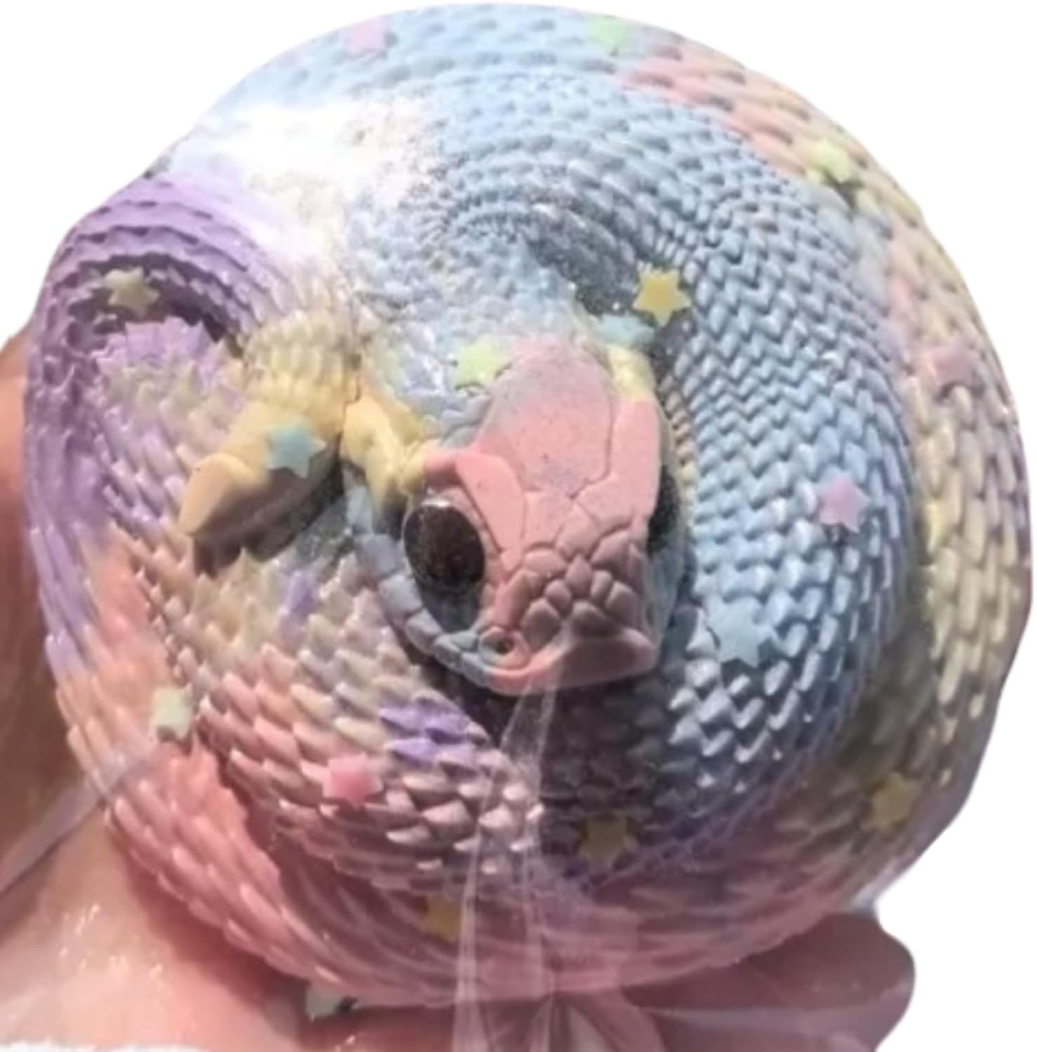 Handmade Soft Colorful Snake Squishy Squeezable Anxiety Stress Relief Sensory Fidget Toys (Snake A)