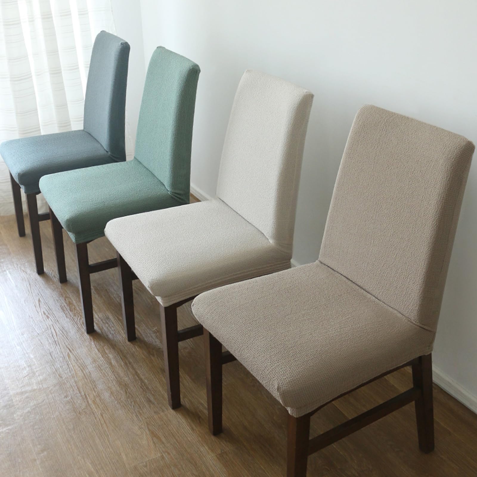 Housses de Chaise de Cuisine, Housses de Chaise de Salle à Manger Stretch Housse de Chaise de Bureau pour Bureau Café Hôtel