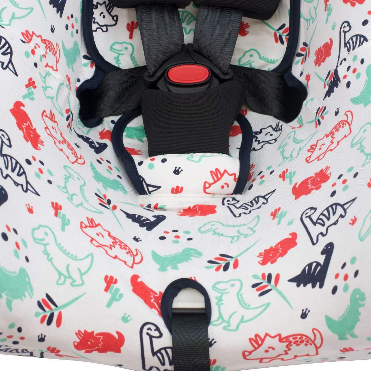 JYOKO KIDS Bezug für Autositz kompatibel mit Bugaboo Nuna by Turtle, aus Baumwolle (Dino Party)