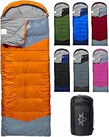 Vista 16 de Lightweight 3-Season Sleeping Bag for Adults/Kids Camping, Compact w/Compression Sack, Waterproof Ripstop, Portable for Backpacking Hiking Travel