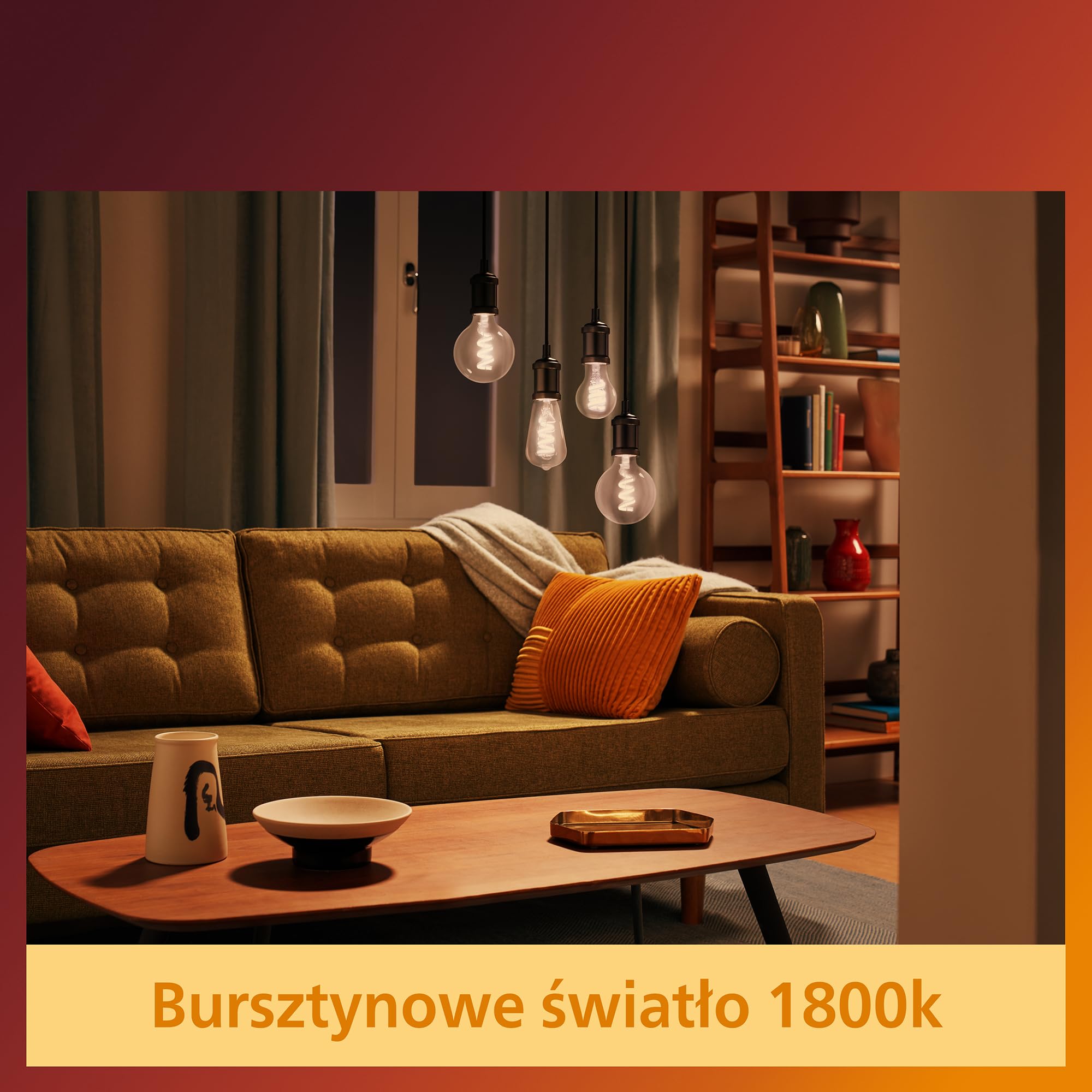 Philips Żarówka LEd ST64 40W 1800K E27 NDSRT Amber 1PF