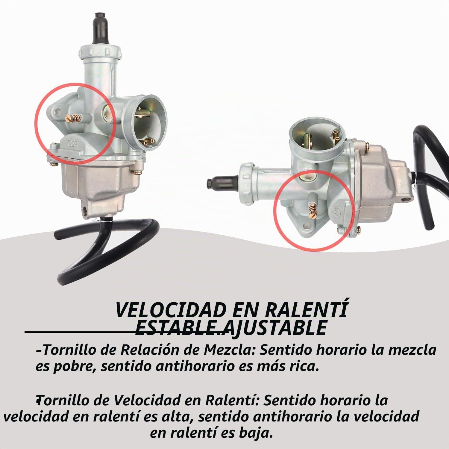 Carburador PZ27 de 27 mm con cable carburador de repuesto para motores de 100 cc, 125 cc, 150 cc, 200 cc, Pit Dirtbike 3 Wheeler Go Cart Engine.