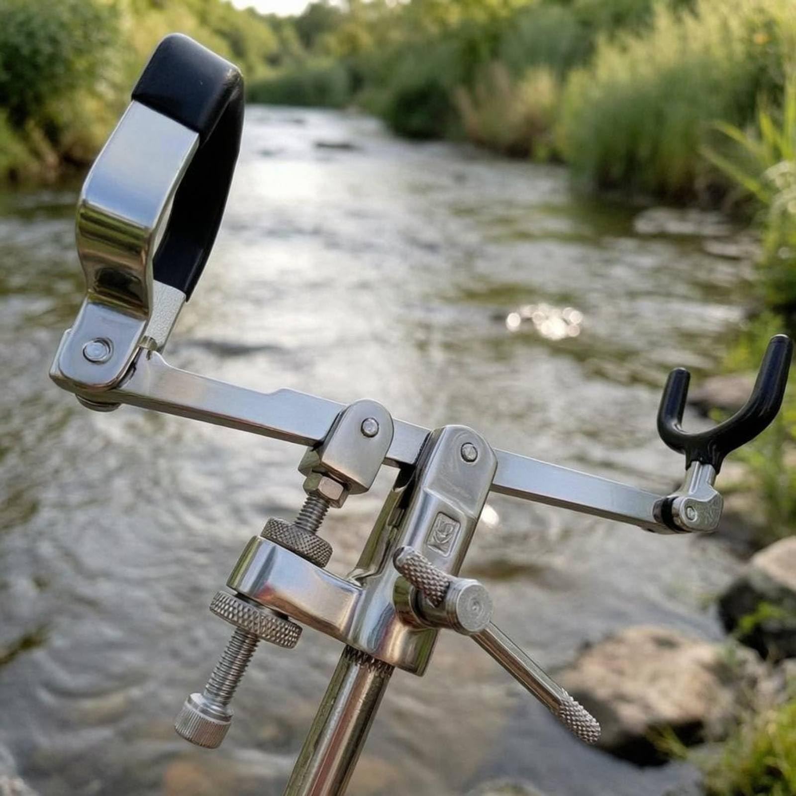 Porta Canna da Pesca Regolabile Stabile Supporto Canna in Acciaio Inox Antiruggine Attrezzatura Sportiva per Pescatori, Riva, Fiume, Lago