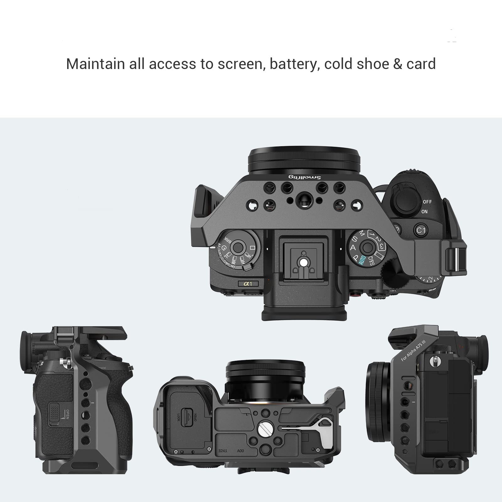 SMALLRIG A7SIII Cage Käfig für Sony A7S III Kamera mit Cold Shoe Schuh und Positionierungslöchern - 2999