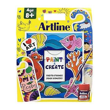 Artline Paint and Create with Poster Colour Kit | Pigment Rich Color | Chemical-Free | Non-Toxic | Gift Set for Students, Students, Artists | Suitable for 5+ Students| Pack of 1