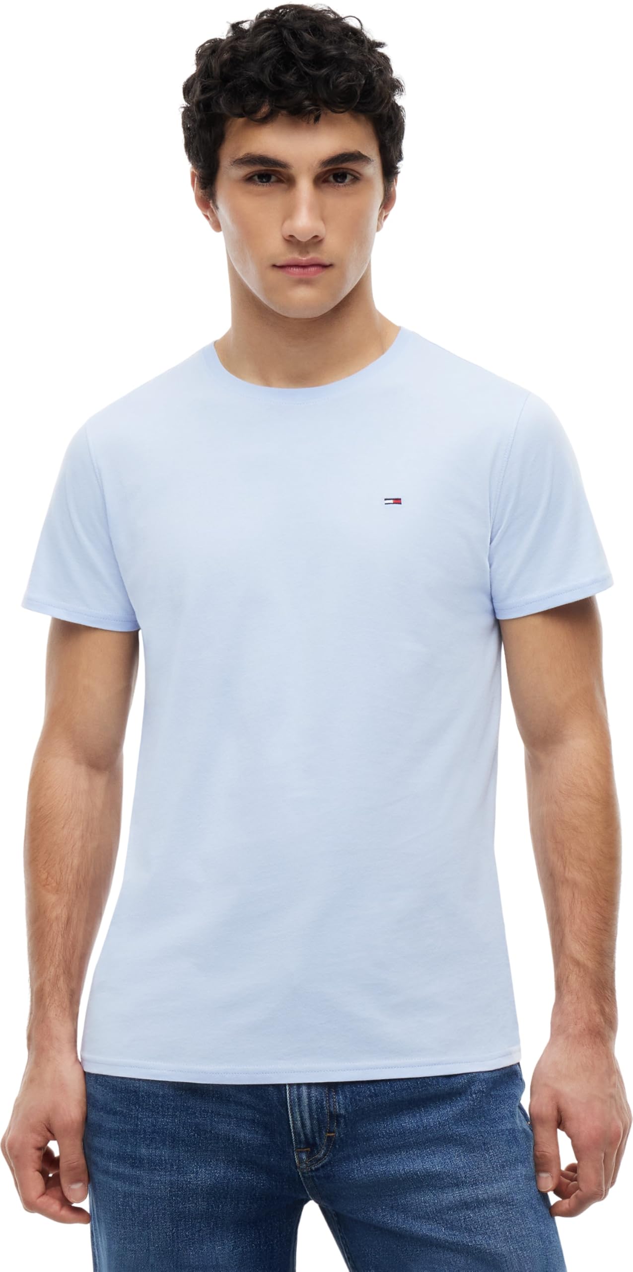 Tommy Jeans Men's TJM Xslim Jersey Tee Dm0Dm04411 S/S T-Shirt, Blue (Moonlight Iris), XL