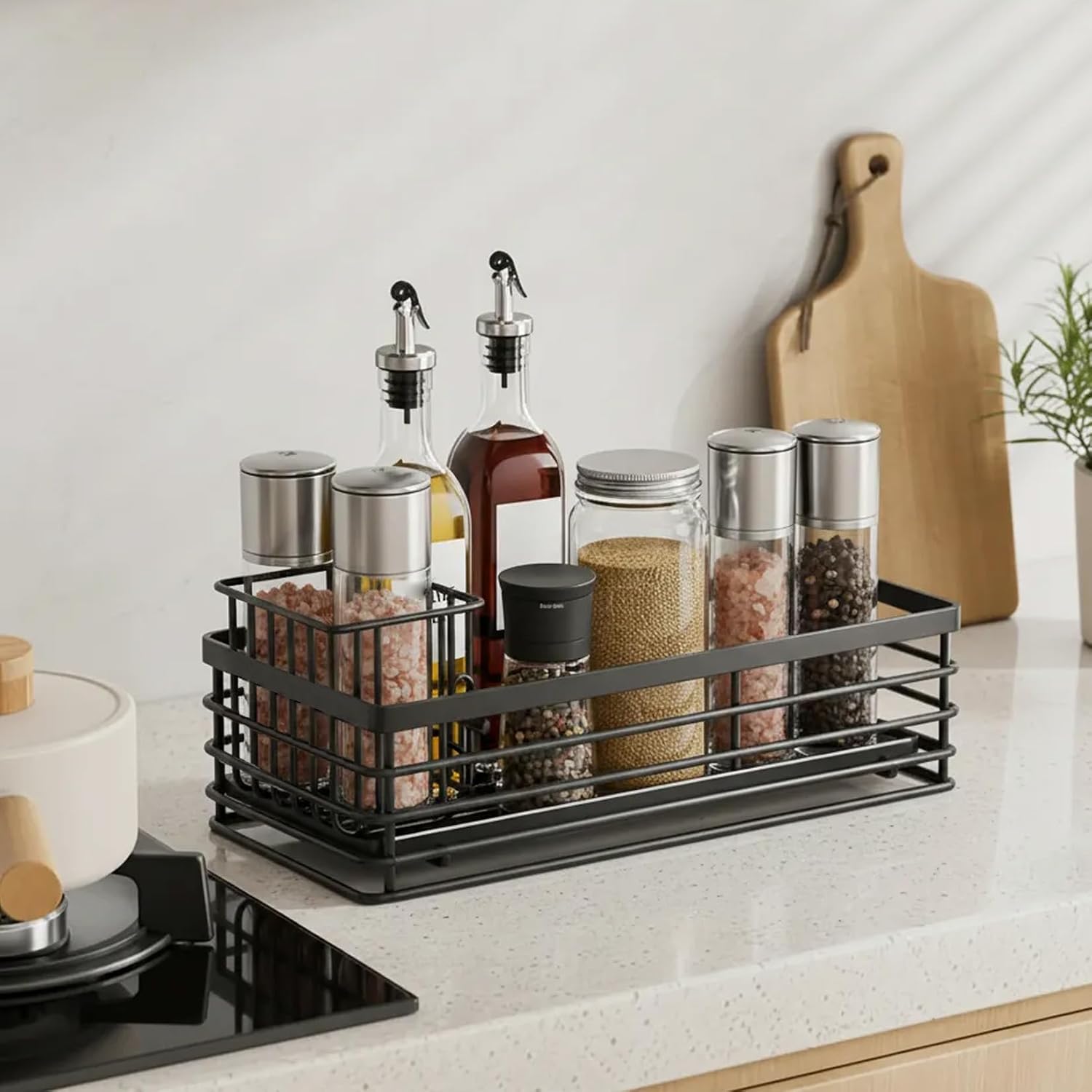 Takywep Multi-Purpose Black Alloy Kitchen basin Caddy Organizer