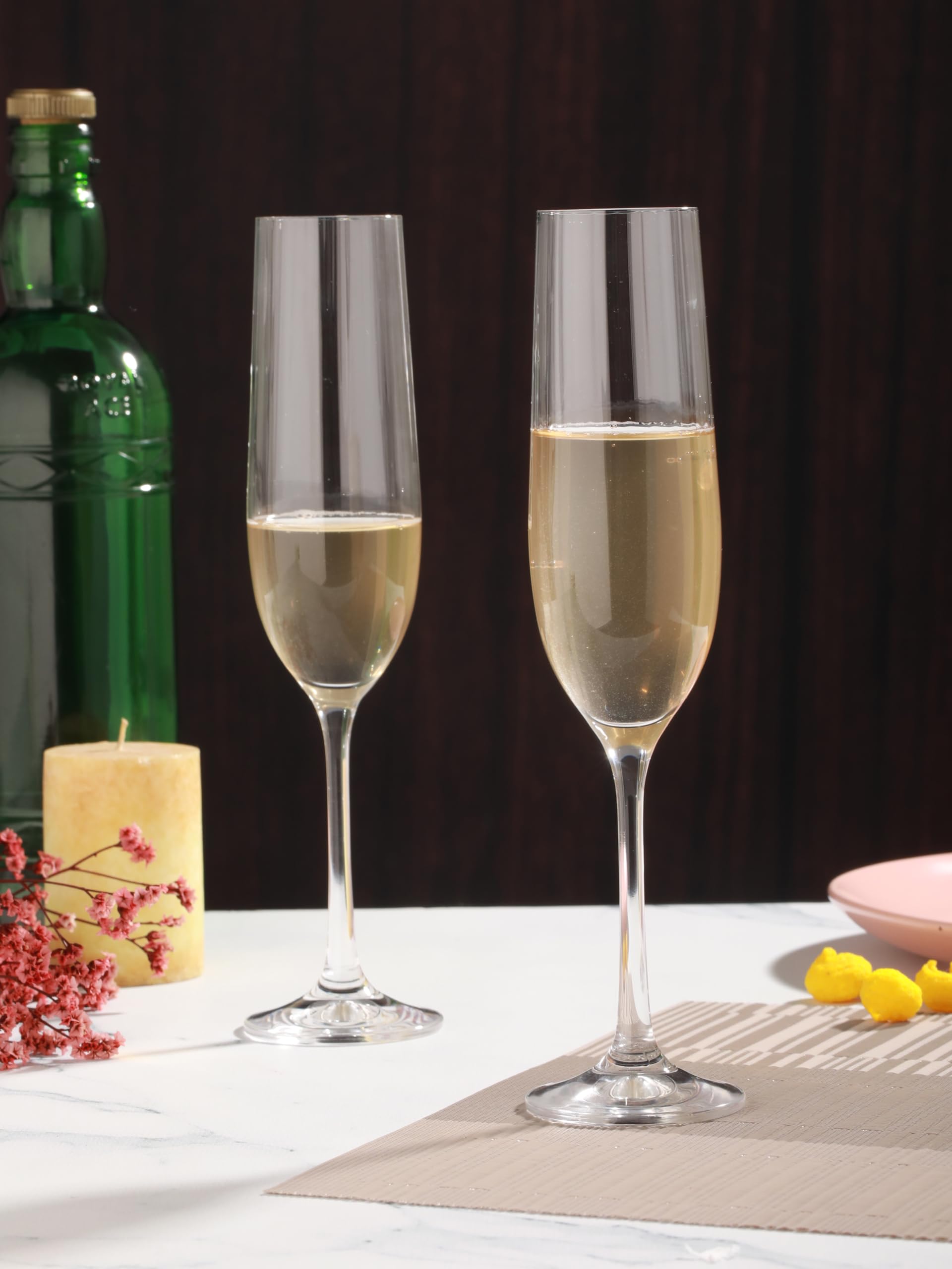 Trovea's Quintessential Champagne Glass - Crafted in Europe - Set of 4, 190 Ml for Champagnes and Sparkling Wines