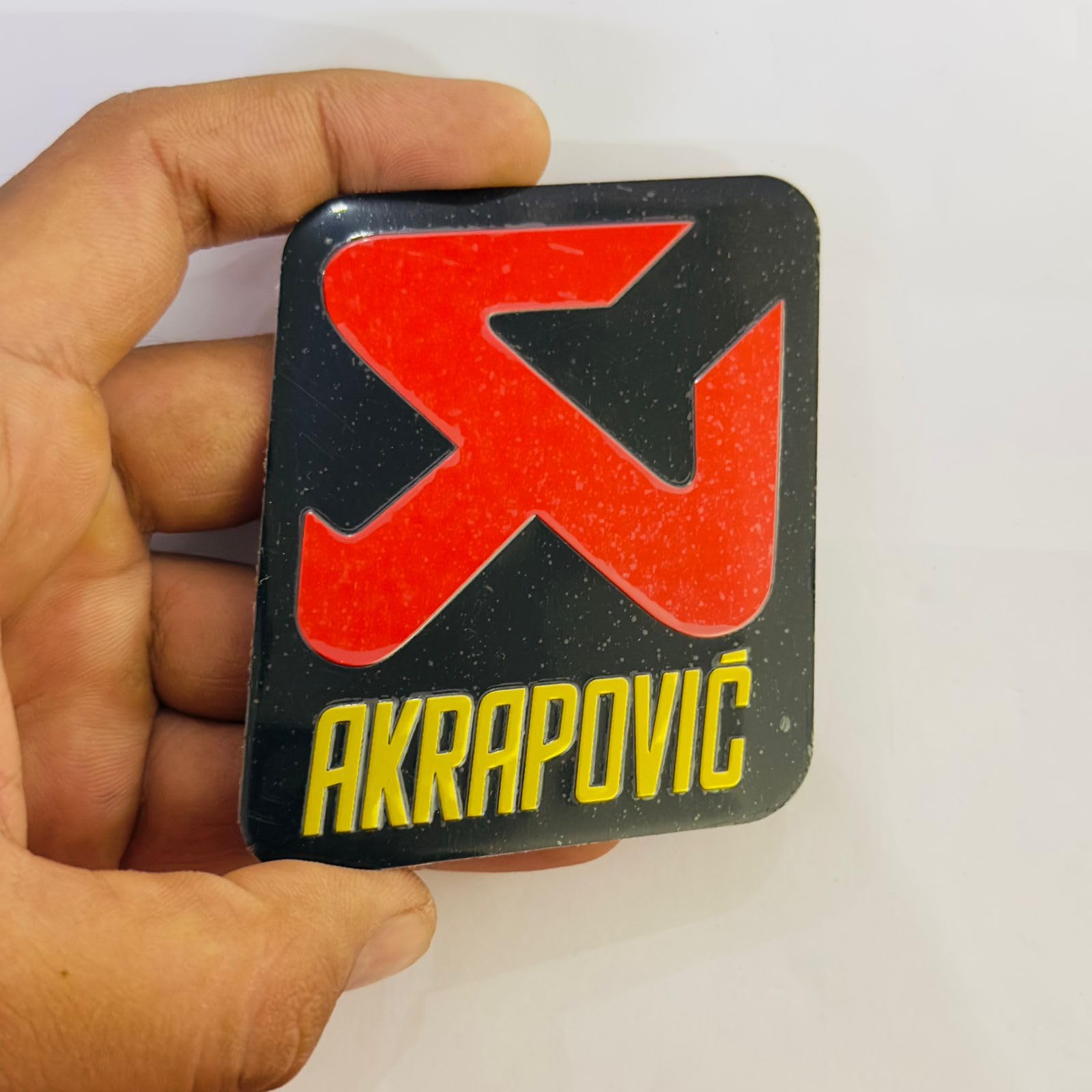 Akrapovic Logo 8.5 x 7cm 3D Car Logo Sticker | Eye Catching Brand Emblem Badge Waterproof Lo.go Sticker Decals for Car Accessories