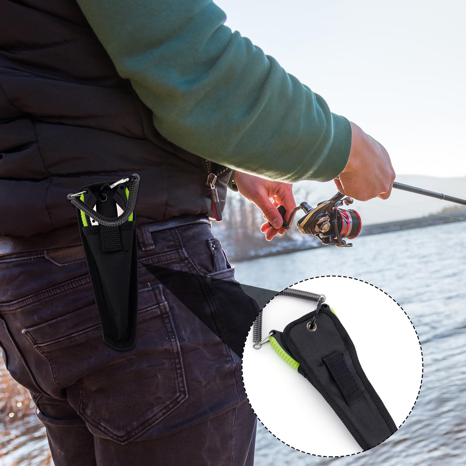 BOXOB Pinze da Pesca, Pinze Pesca in Metallo Pinze da Pesca in Acqua Salata Pinze a Becco d'Ago Accessori per Utensili Multifunzionali Pesca Attrezzi da Pesca e Regali per Uomo