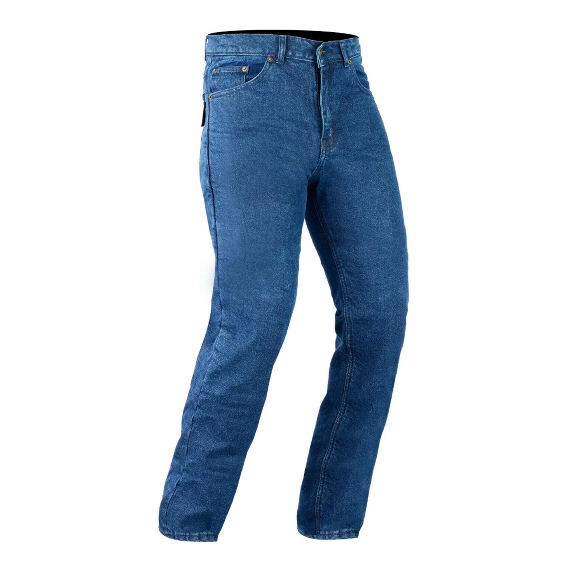 Bikers Gear Australia Classic Cut Kevlar Lined Protective Motorcycle Trouser Kevlar Jeans with Removable CE1621-1 Armour, Blue, Size 40R