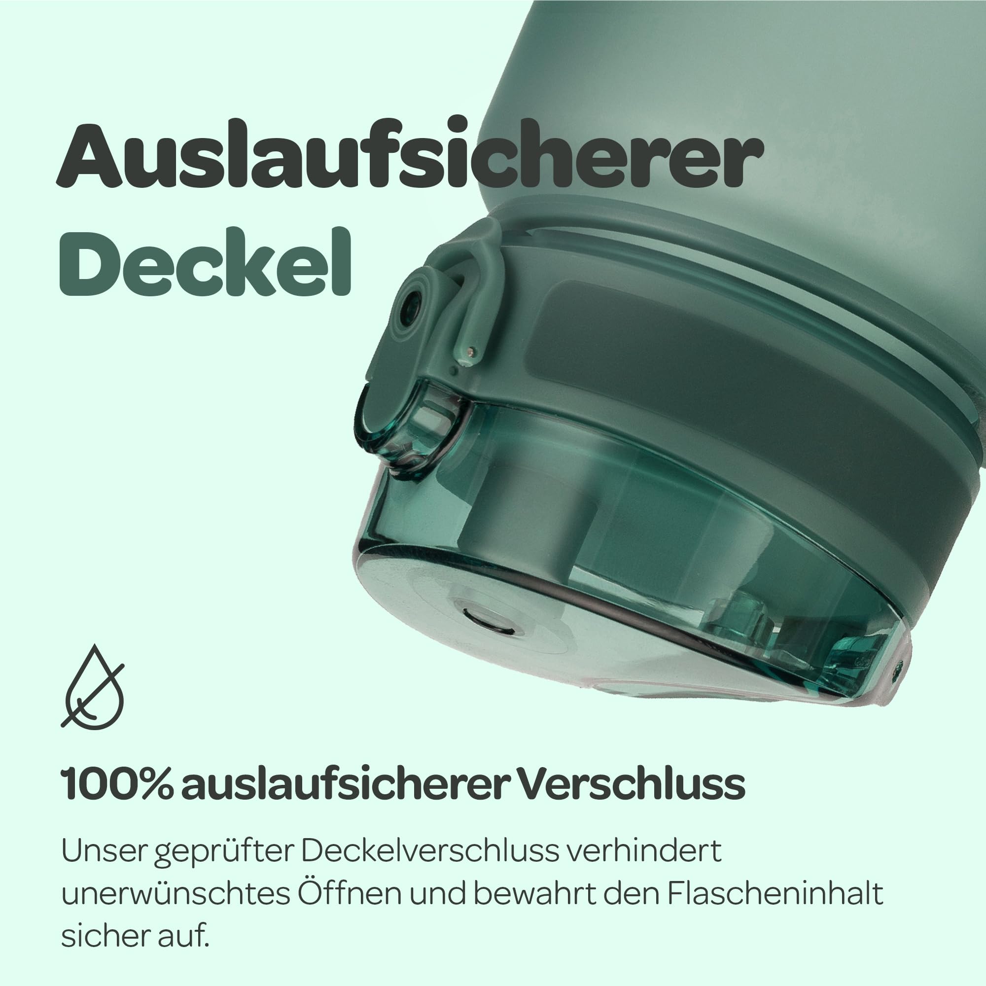 Hydracy Trinkflasche mit Fruchteinsatz - 1L Wasserflasche - BPA-freie Trinkflasche mit Zeitmarkierung Auslaufsichere Sportflasche - Kondensationsfrei für Sport und Outdoor