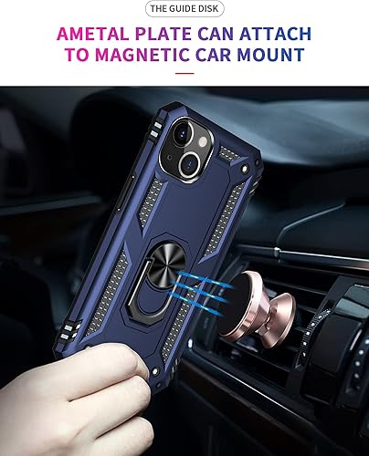 Miniatura 3 de for iPhone 13 Case,with 360 Rotatable Kickstand Ring, Military Grade Shockproof Protective Case,for iPhone 13,6.1 Inch,Blue