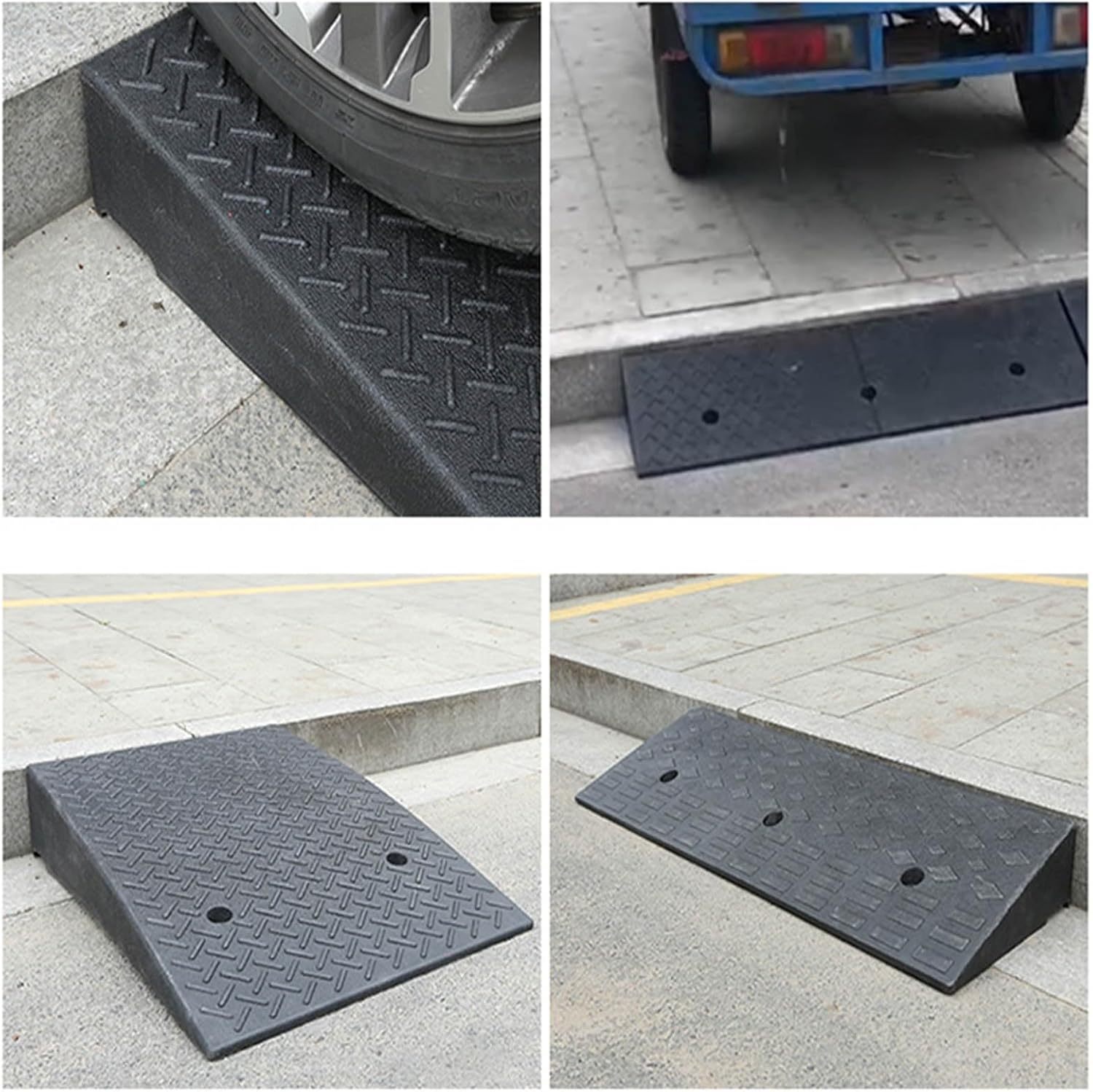 Lawn mower ramps ,wheelchair ramps for cars ,ramps for wheelchairs for home，Plastic material, strong and durable, suitable for threshold ramps such as toy cars, skateboards, wheelchairs, etc. ( Size :