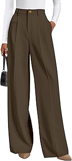 Womens Wide Leg Dress Pants 2026 Business Casual Flowy Work Palazzo Pant...