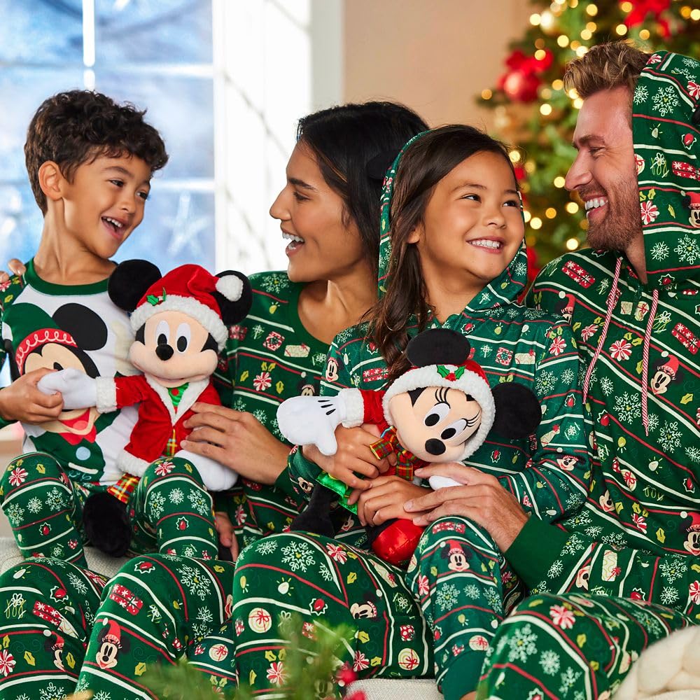 Disney Store Holiday Plush - Peluche Minnie Mouse con dettagli ricamati, collezione natalizia di peluche, adatto a tutte le età