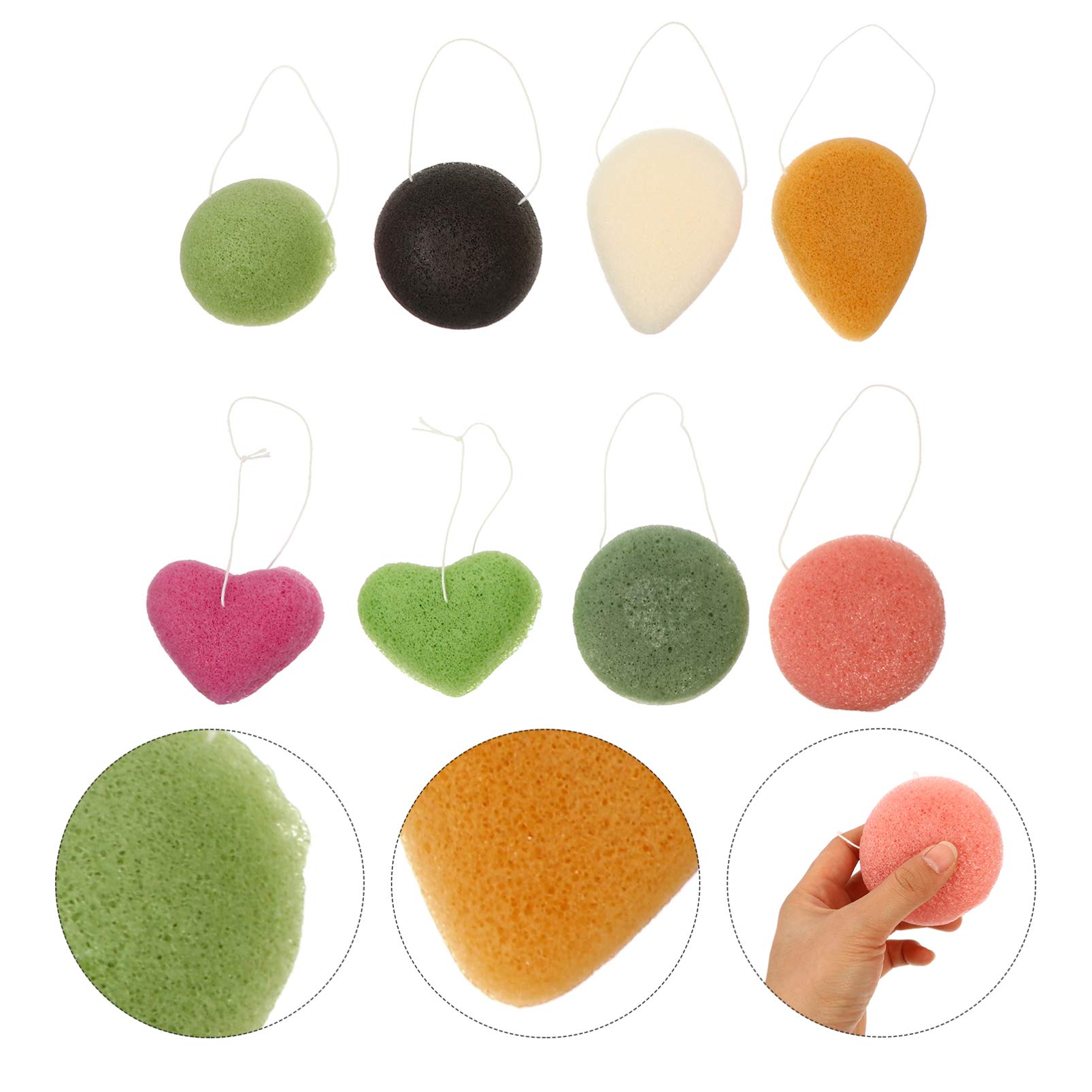FRCOLOR Spülschwamm Stück Gesichtsreinigung Gesicht Puff Make- Up- Entfernungsschwamm Reinigungs- Peeling- Schwamm Schwamm Wiederverwendbares Make- up Schwämme