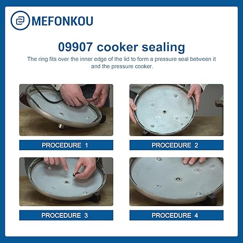 Miniatura 3 de Junta de sellado de olla a presión 09907 para olla a presión Presto CA16, CA16H y 21 cuartos de galón reemplaza las piezas 1075, puerto de escape