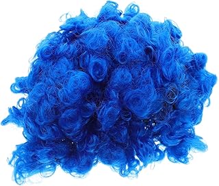 GALPADA 4 Piezas Peluca De Fiesta Peluca Afro Años 70 Peluucas De Divertido De Cosplay De K Seda Azul