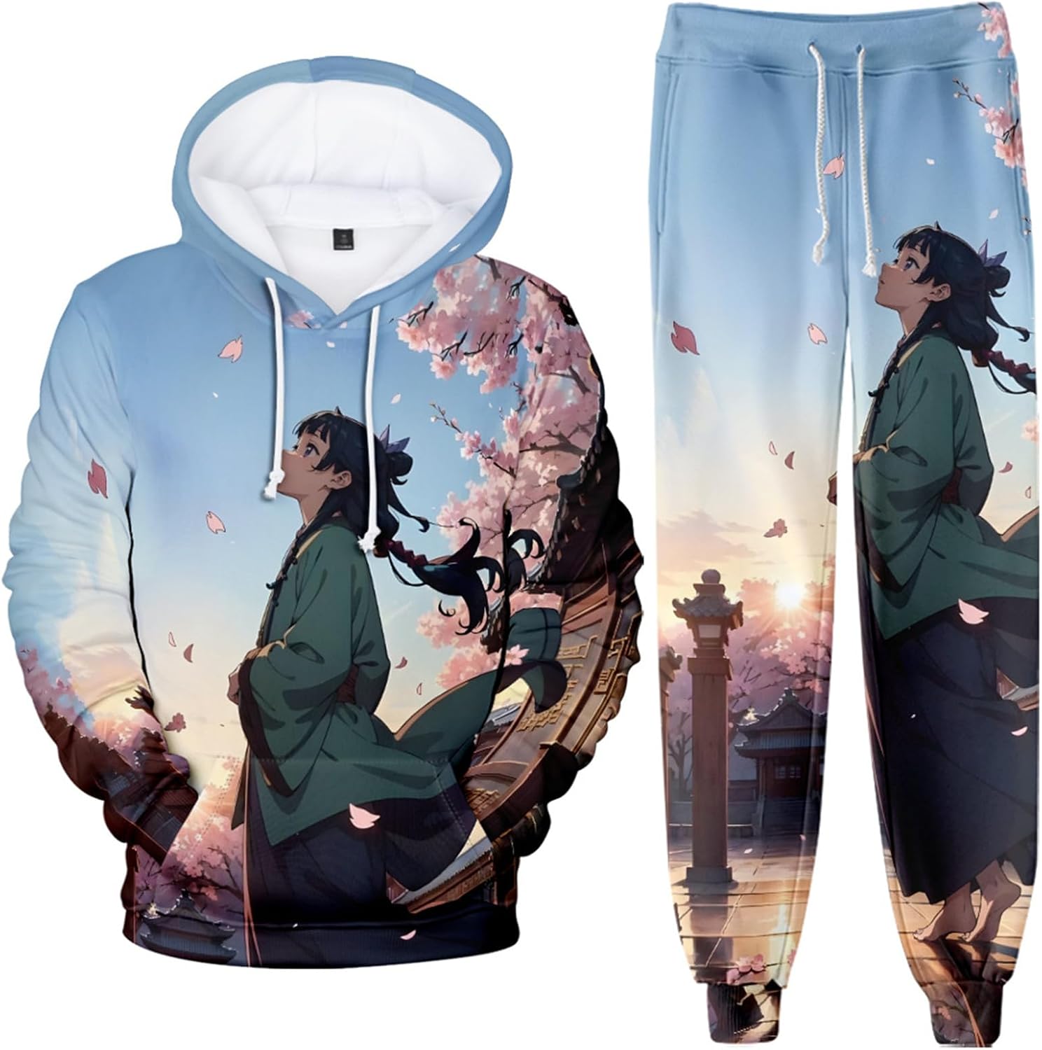 ISaikoy Anime The Apothecary Diaries Hoodie and Pants Set Maomao Sweatshirt Sweater Sweatpants Trousers